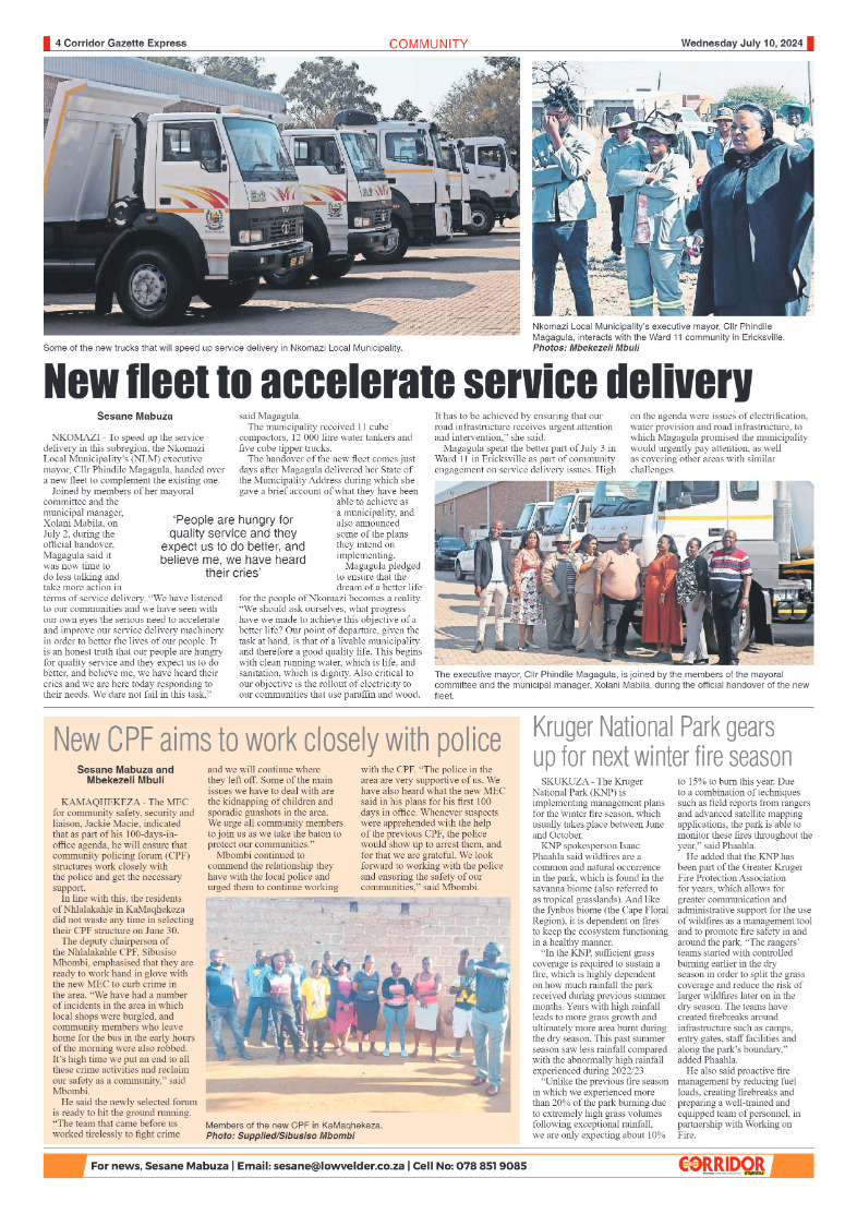 Corridor Gazette Express 10 July 2024 page 4