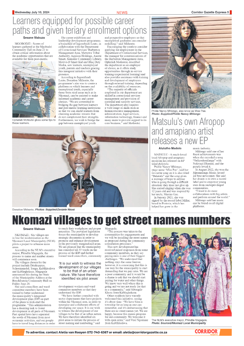 Corridor Gazette Express 10 July 2024 page 5