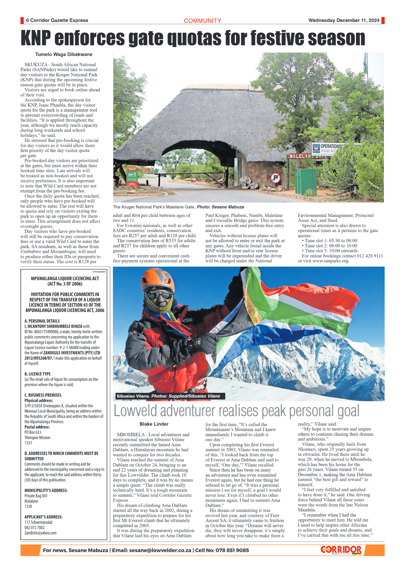 Corridor Gazette Express 11 December 2024 page 6
