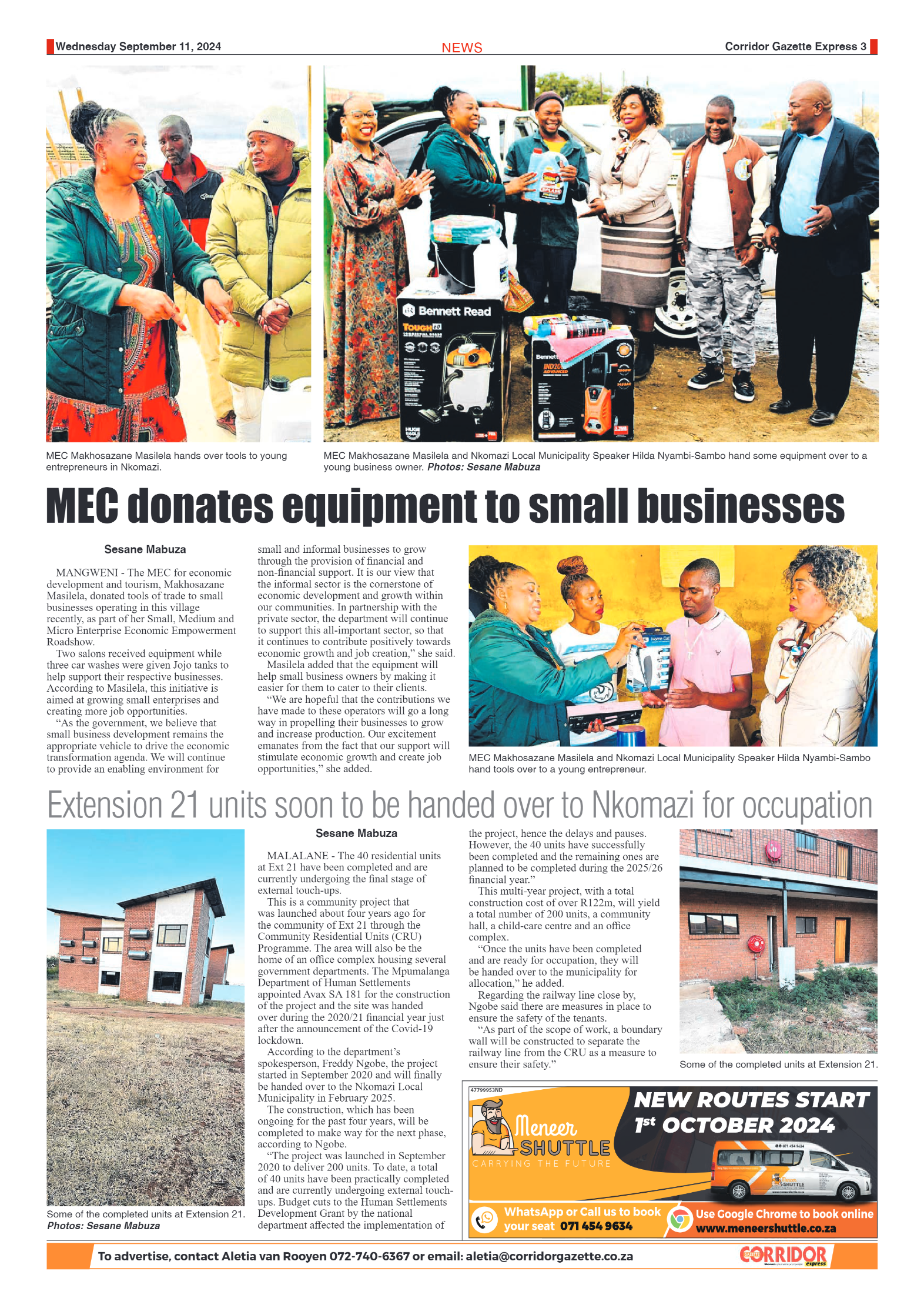 Corridor Gazette Express 11 September 2024 page 3