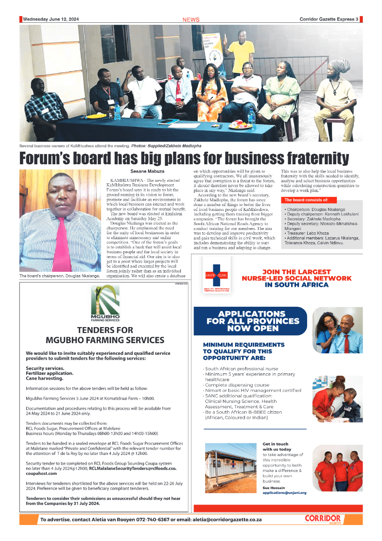 Corridor Gazette Express 12 June 2024 page 3
