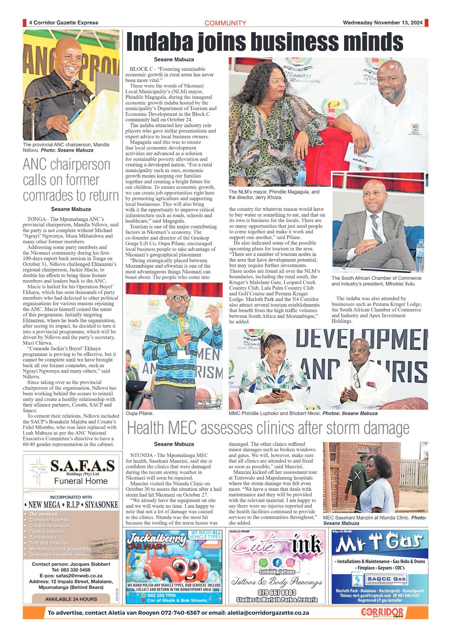 Corridor Gazette Express 13 November 2024 page 4