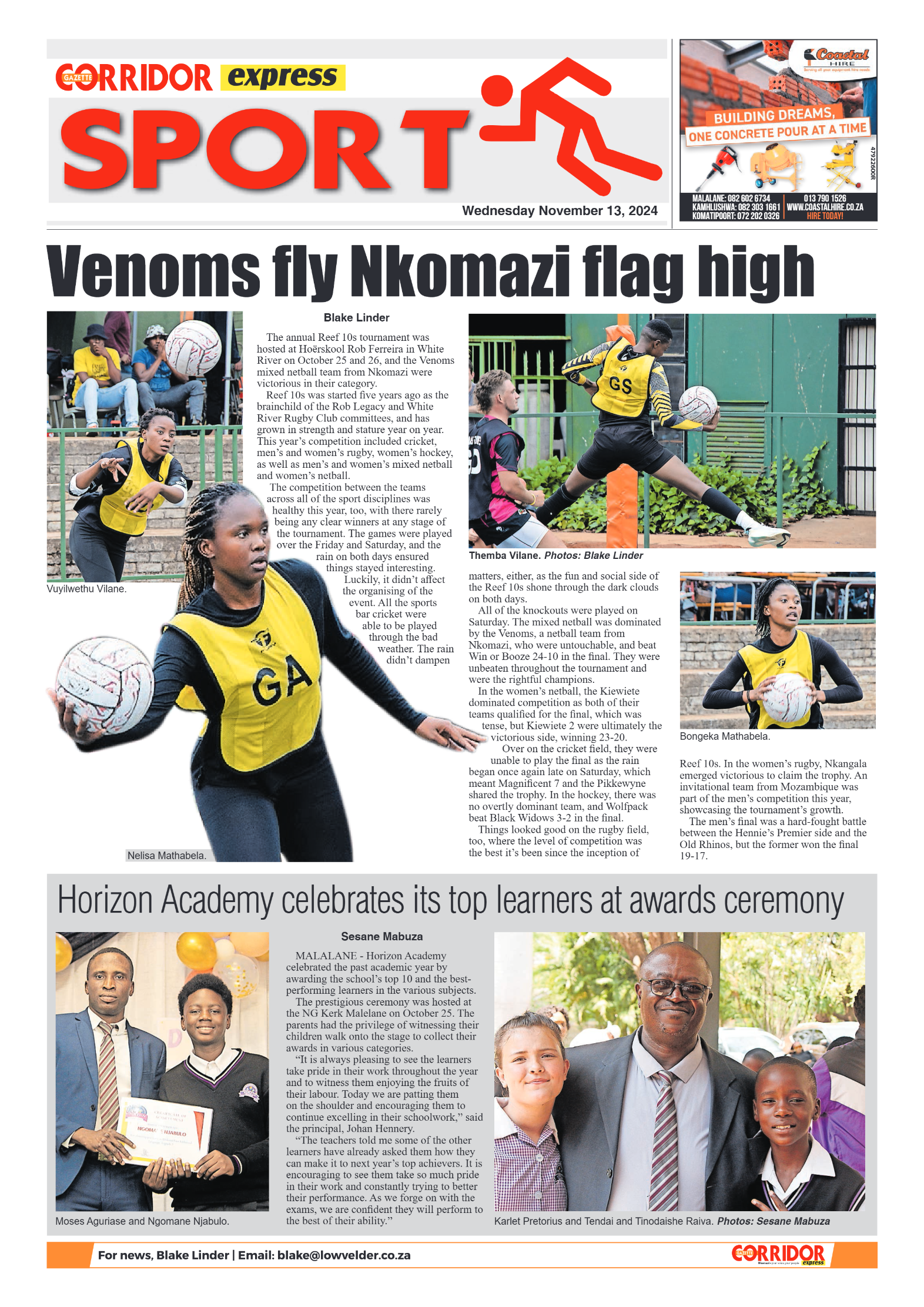 Corridor Gazette Express 13 November 2024 page 8