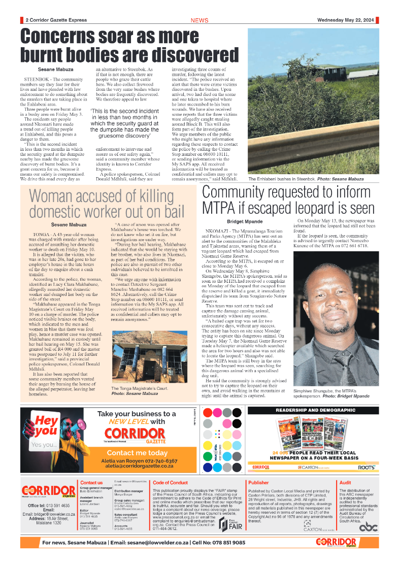 Corridor Gazette Express 22 May 2024 page 2