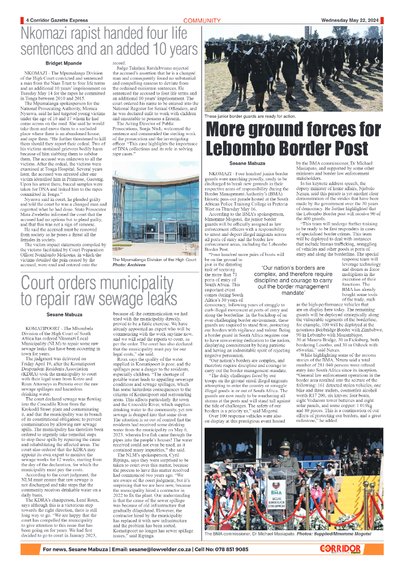 Corridor Gazette Express 22 May 2024 page 4