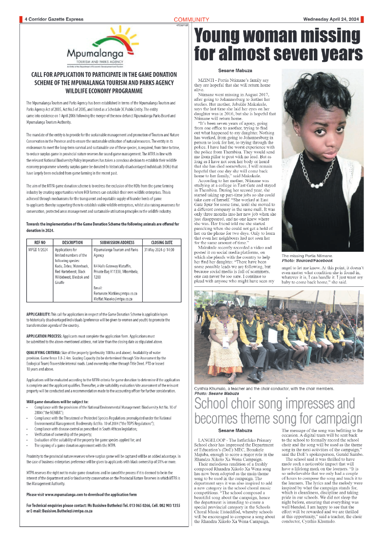 Corridor Gazette Express 24 April 2024 page 4