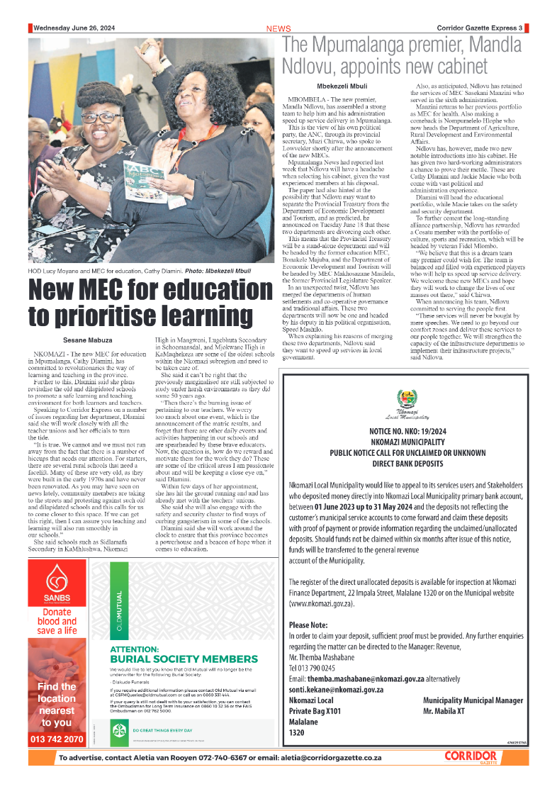 Corridor Gazette Express 26 June 2024 page 3
