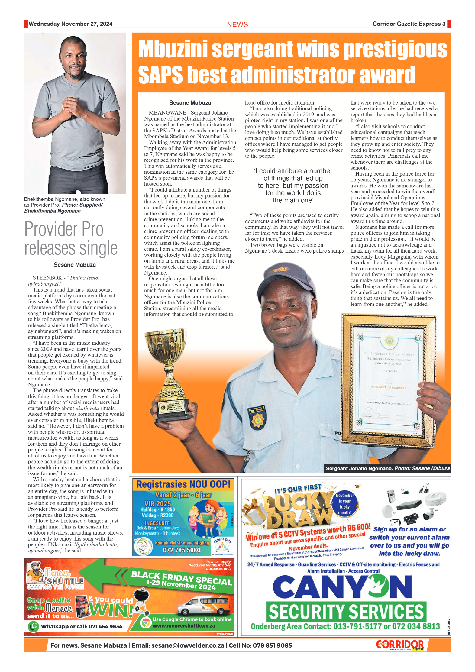 Corridor Gazette Express 27 November 2024 page 3