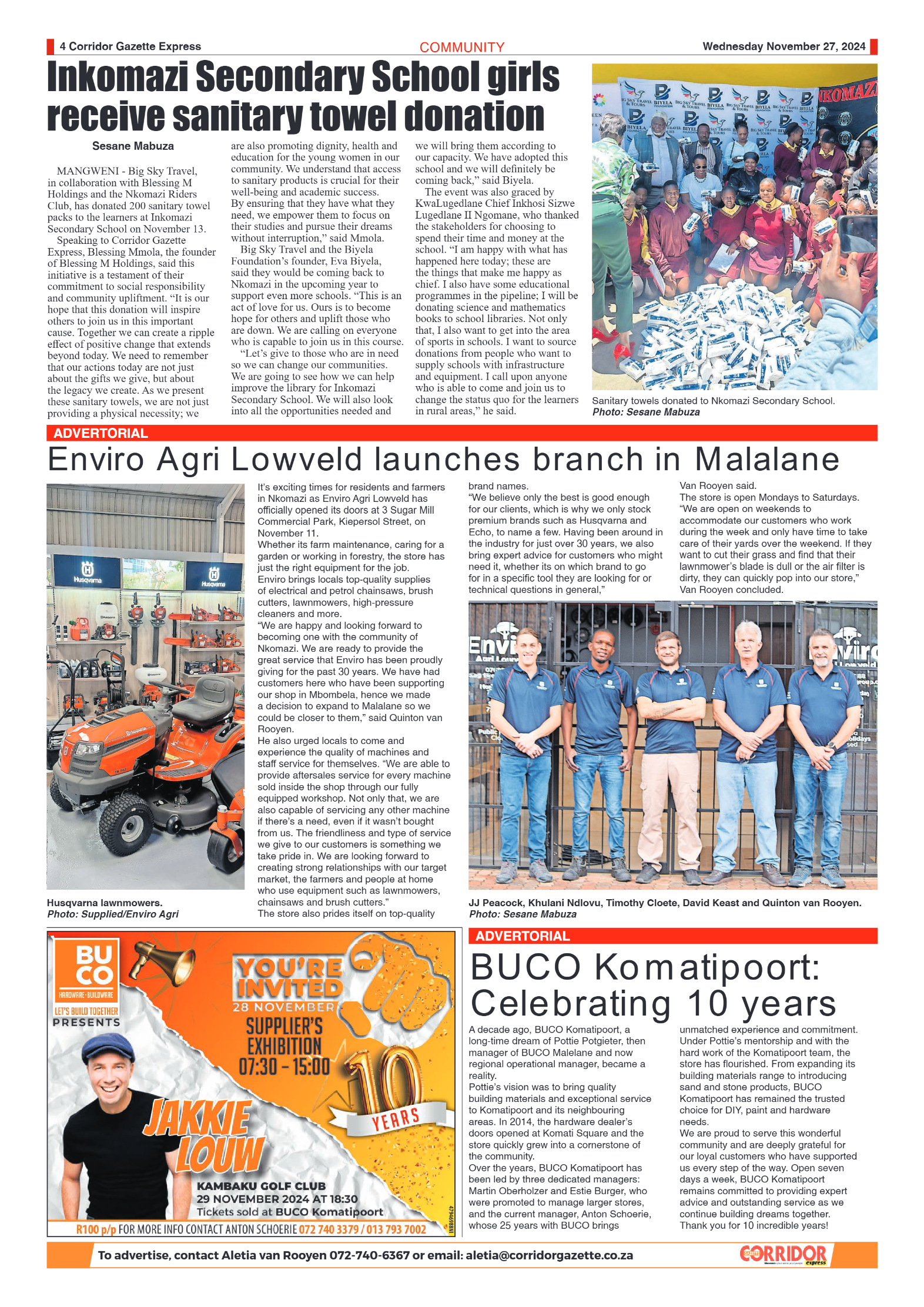 Corridor Gazette Express 27 November 2024 page 4