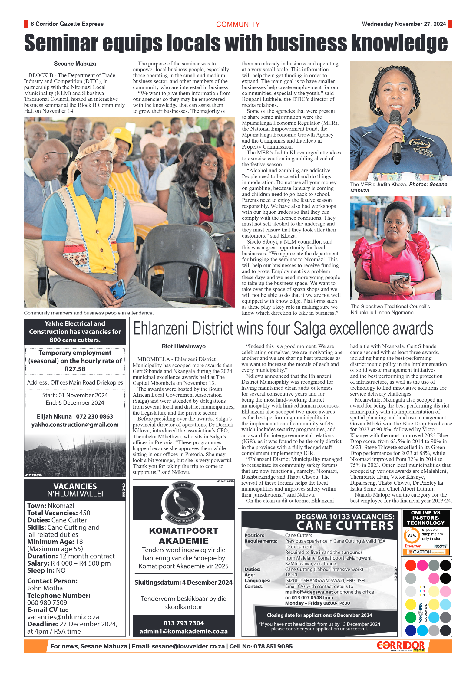 Corridor Gazette Express 27 November 2024 page 6
