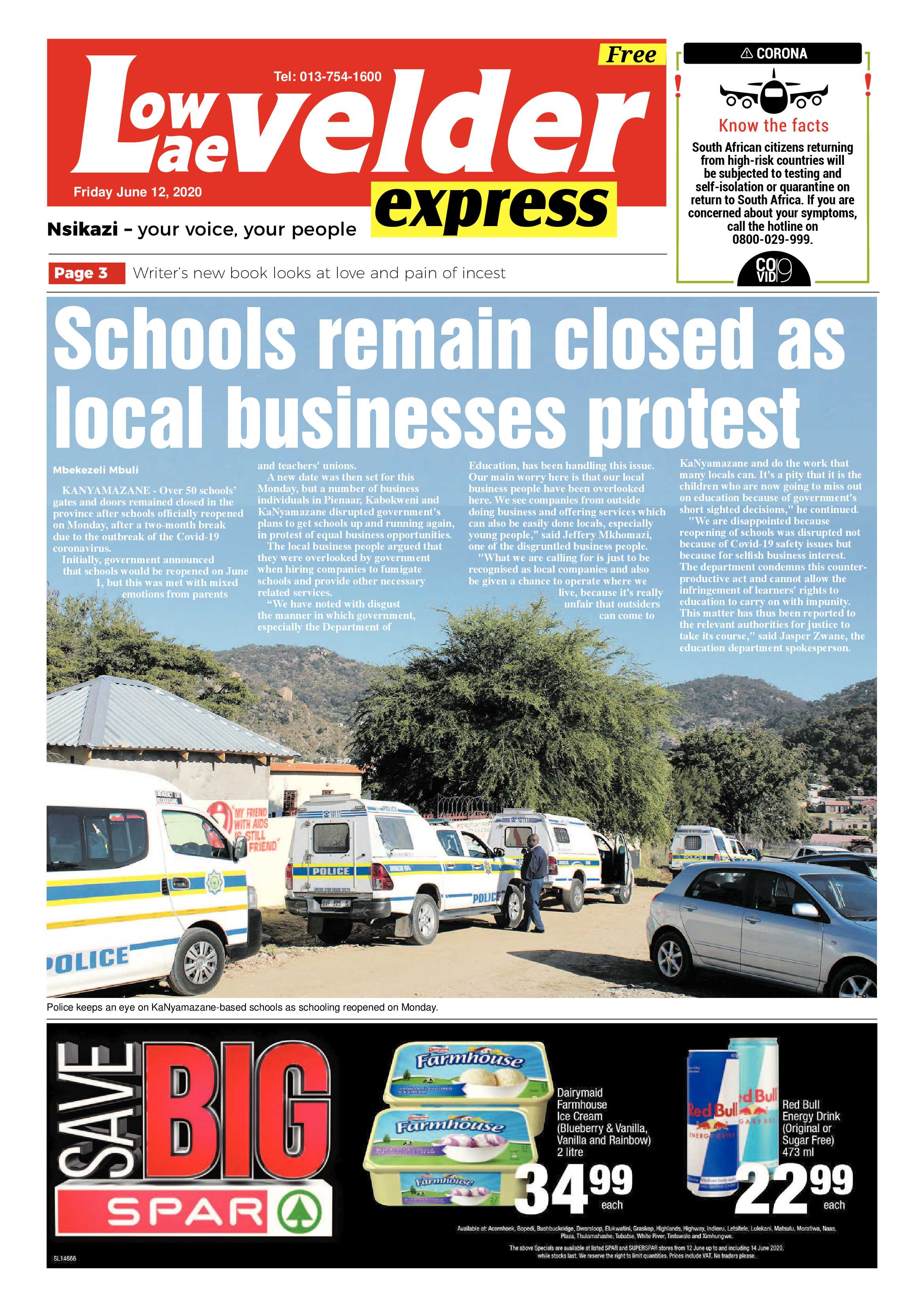 Lowveld Express 12 June 2020 page 1
