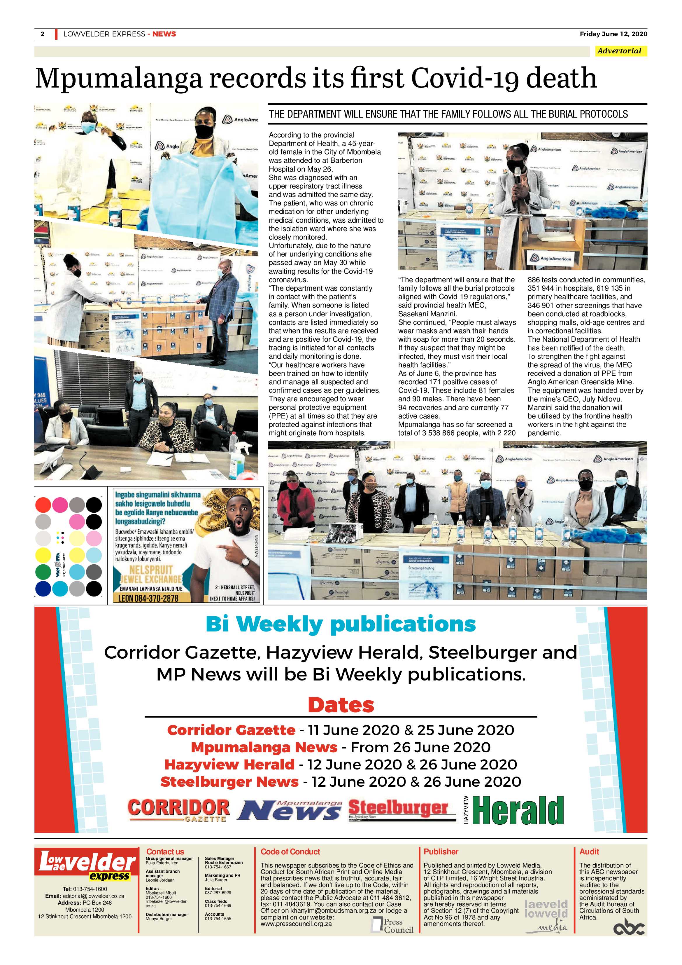 Lowveld Express 12 June 2020 page 2