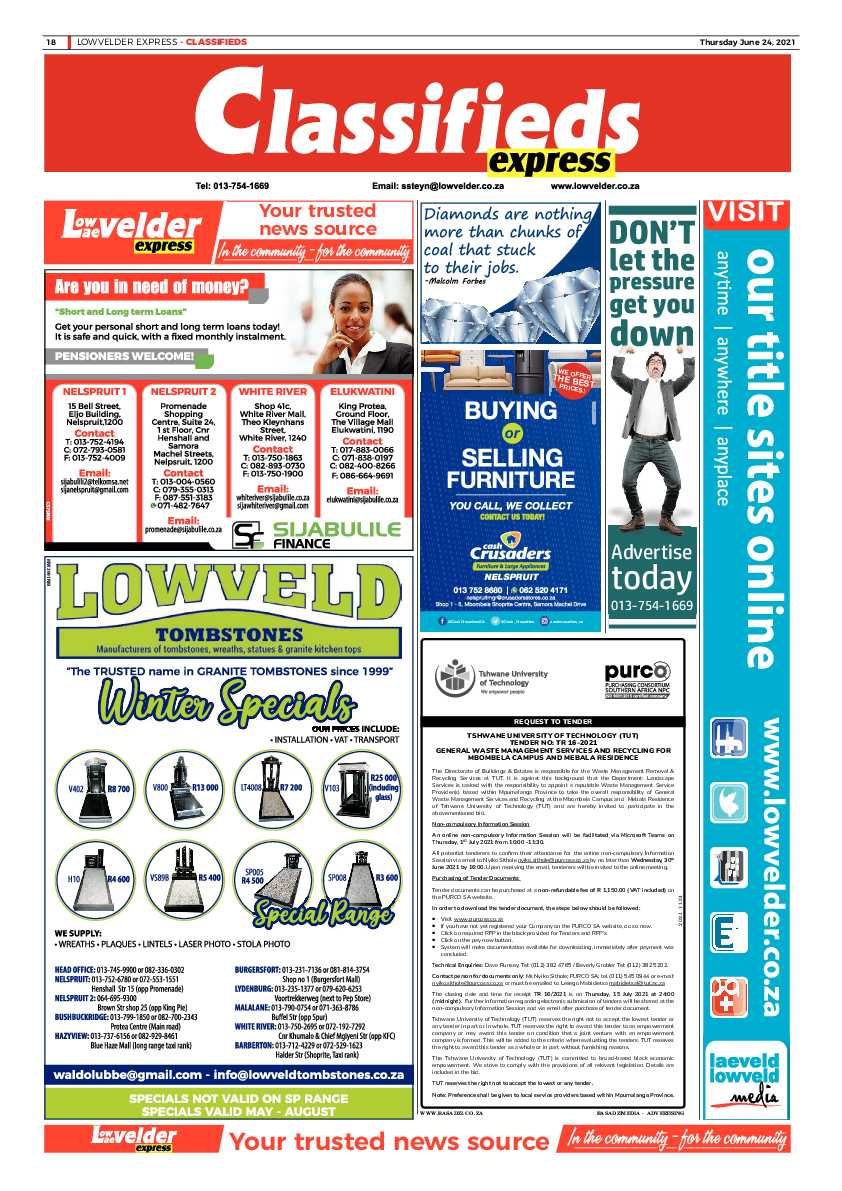Lowvelder Express 24 June 2021 page 18