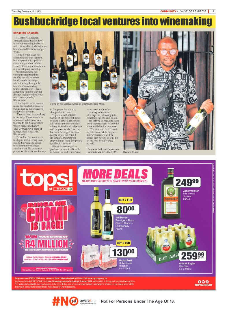 Lowvelder Express 26 January 2023 page 13