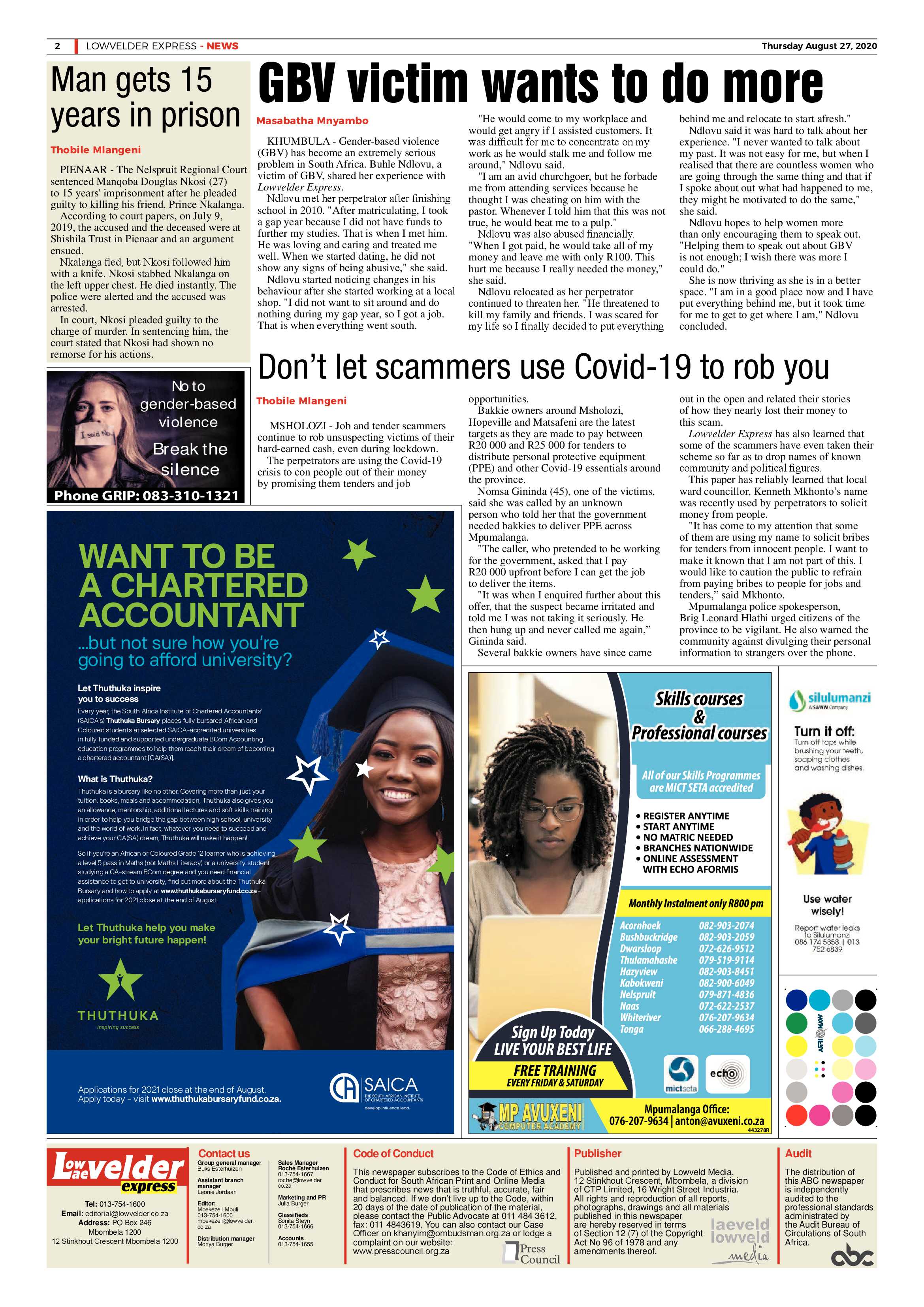 Lowveld Express 27 August 2020 page 2