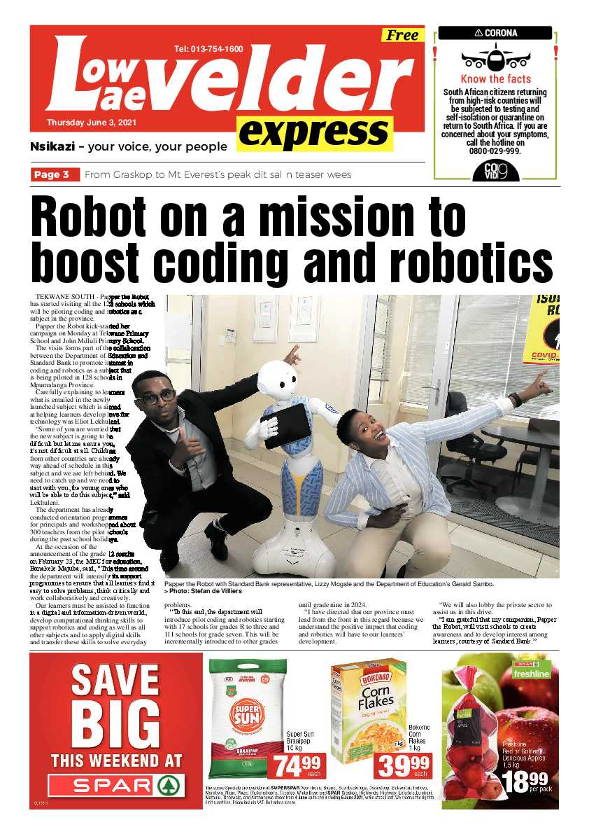 Lowveld Express 3 June 2021 page 1