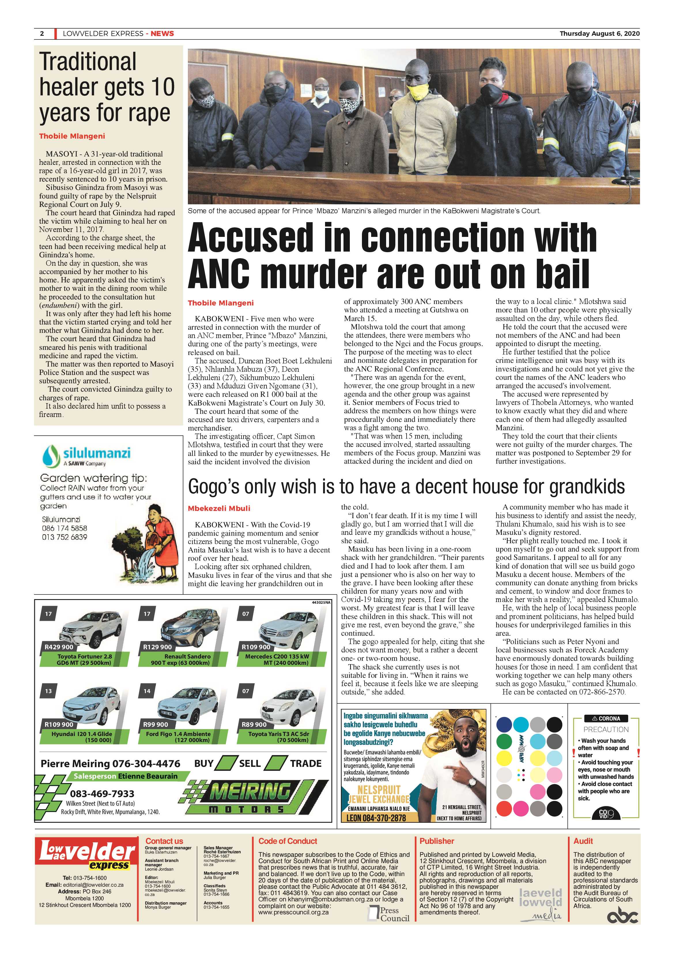 Lowveld Express 6 August 2020 page 2