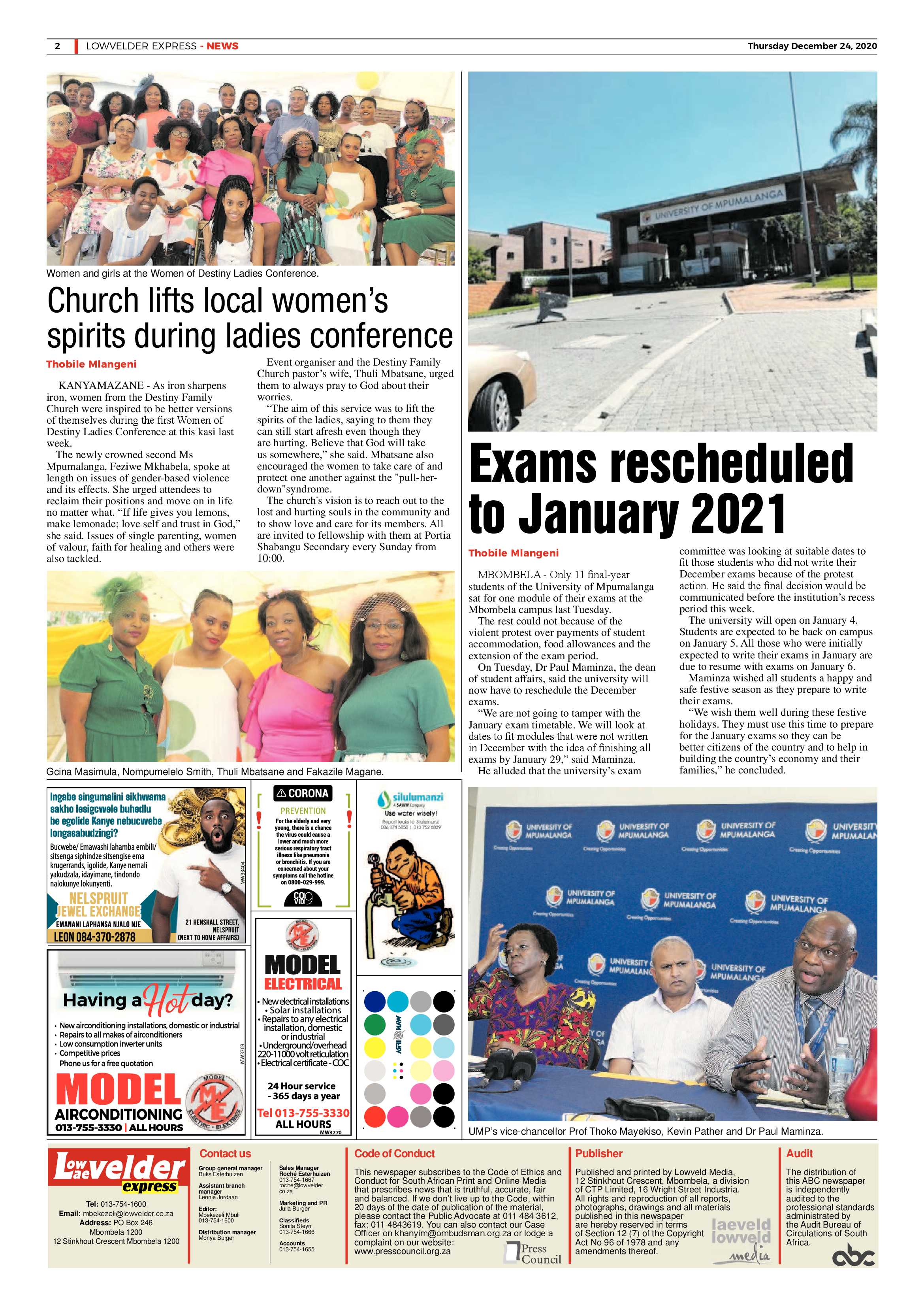 Lowvelder Express 20 December 2020 page 2