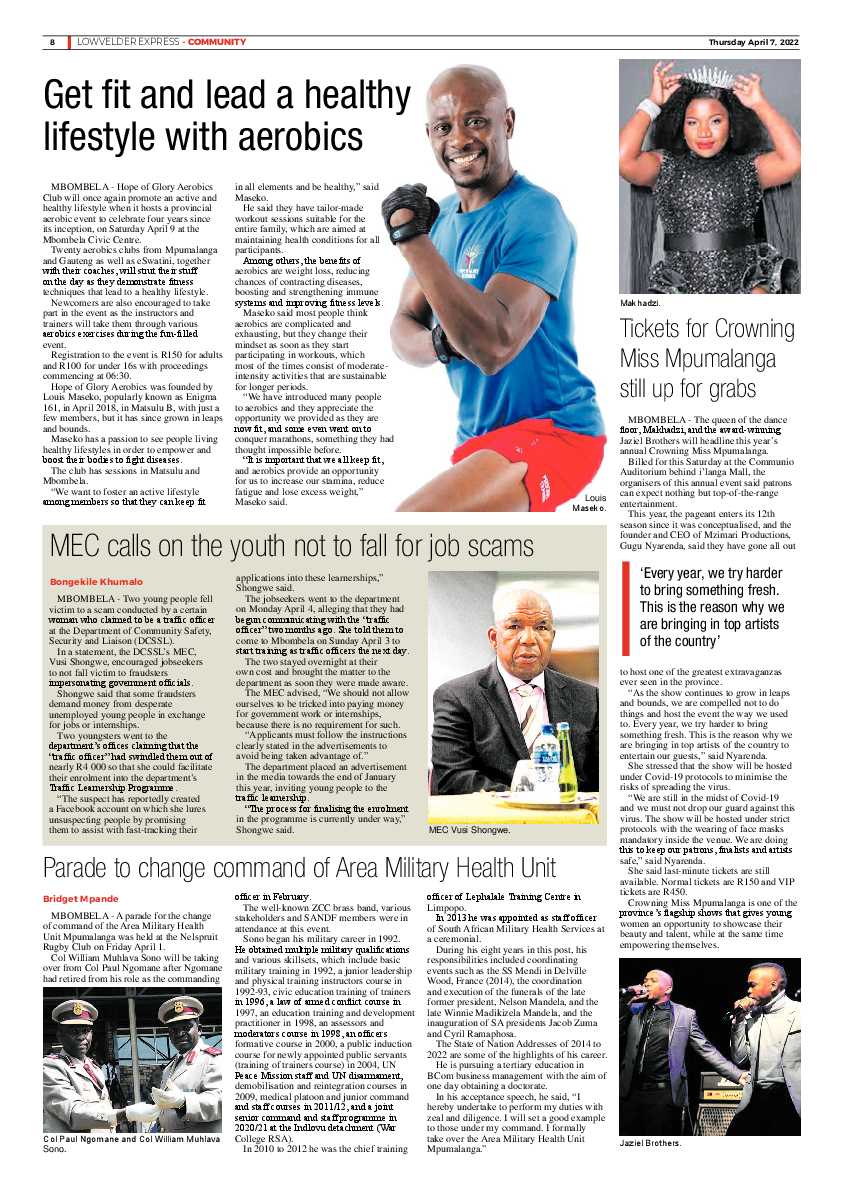 Lowvelder Express 7 April 2022 page 8