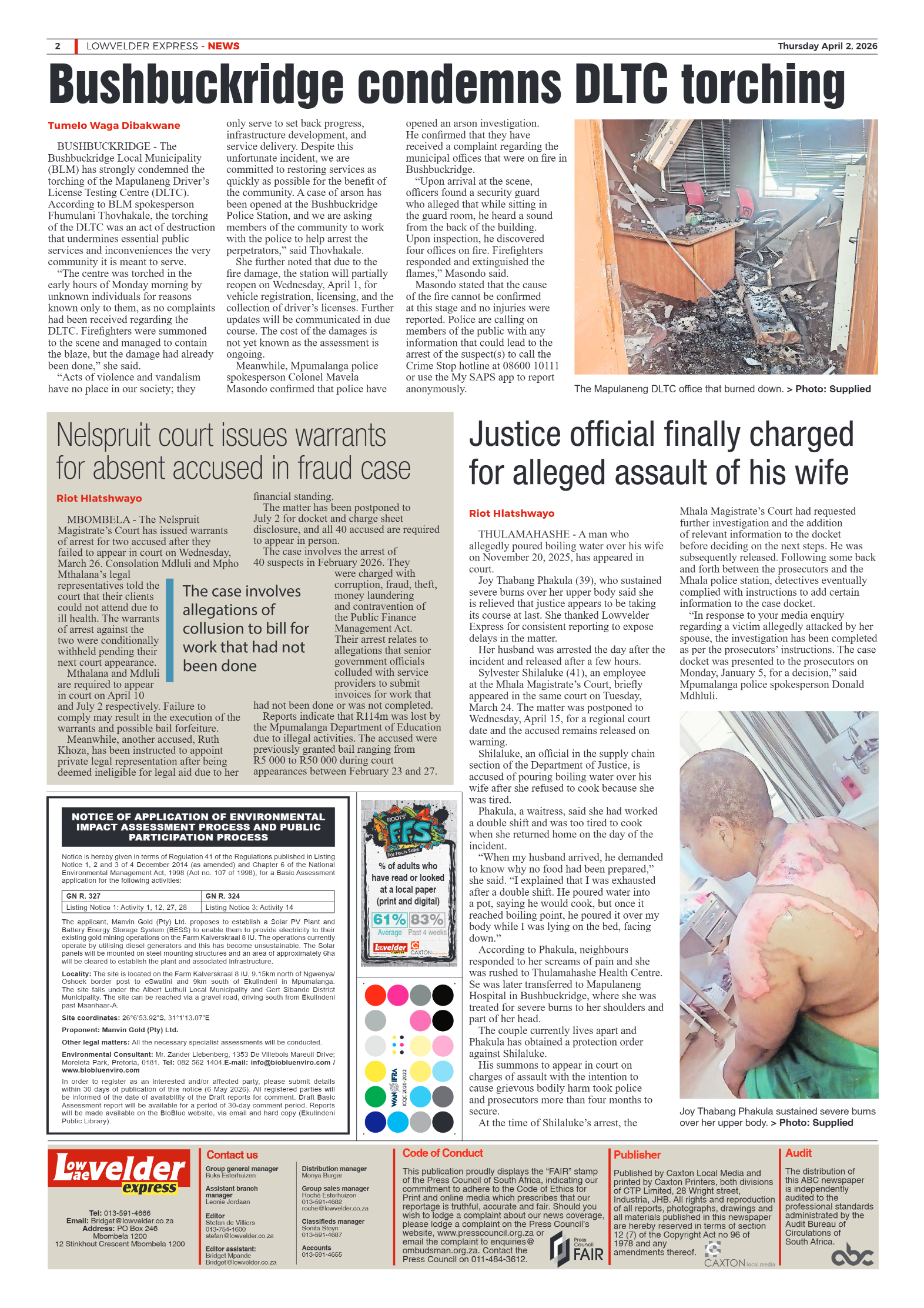 Lowvelder Express 02 April 2026 page 2