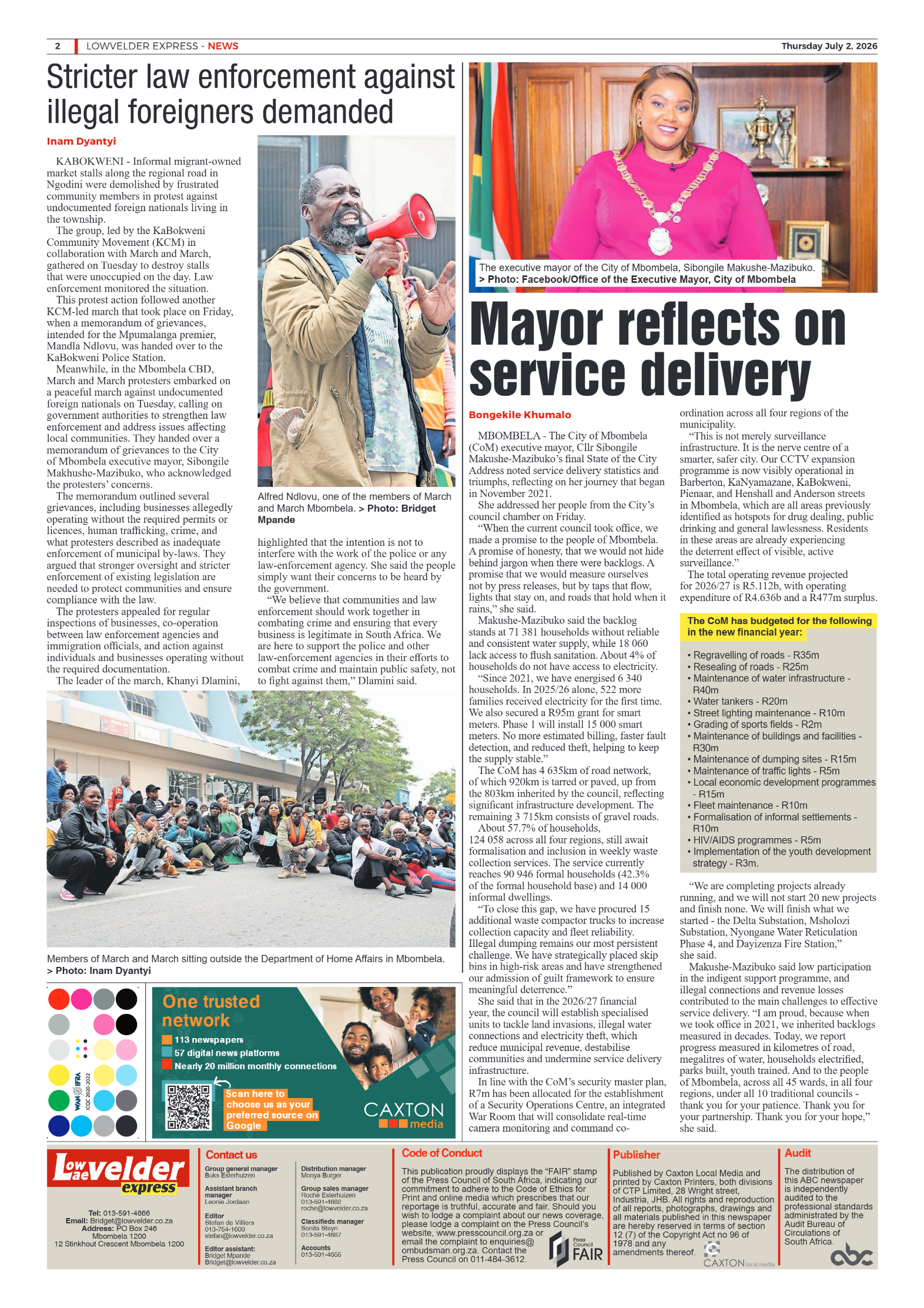 Lowvelder Express 02 July 2026 page 2