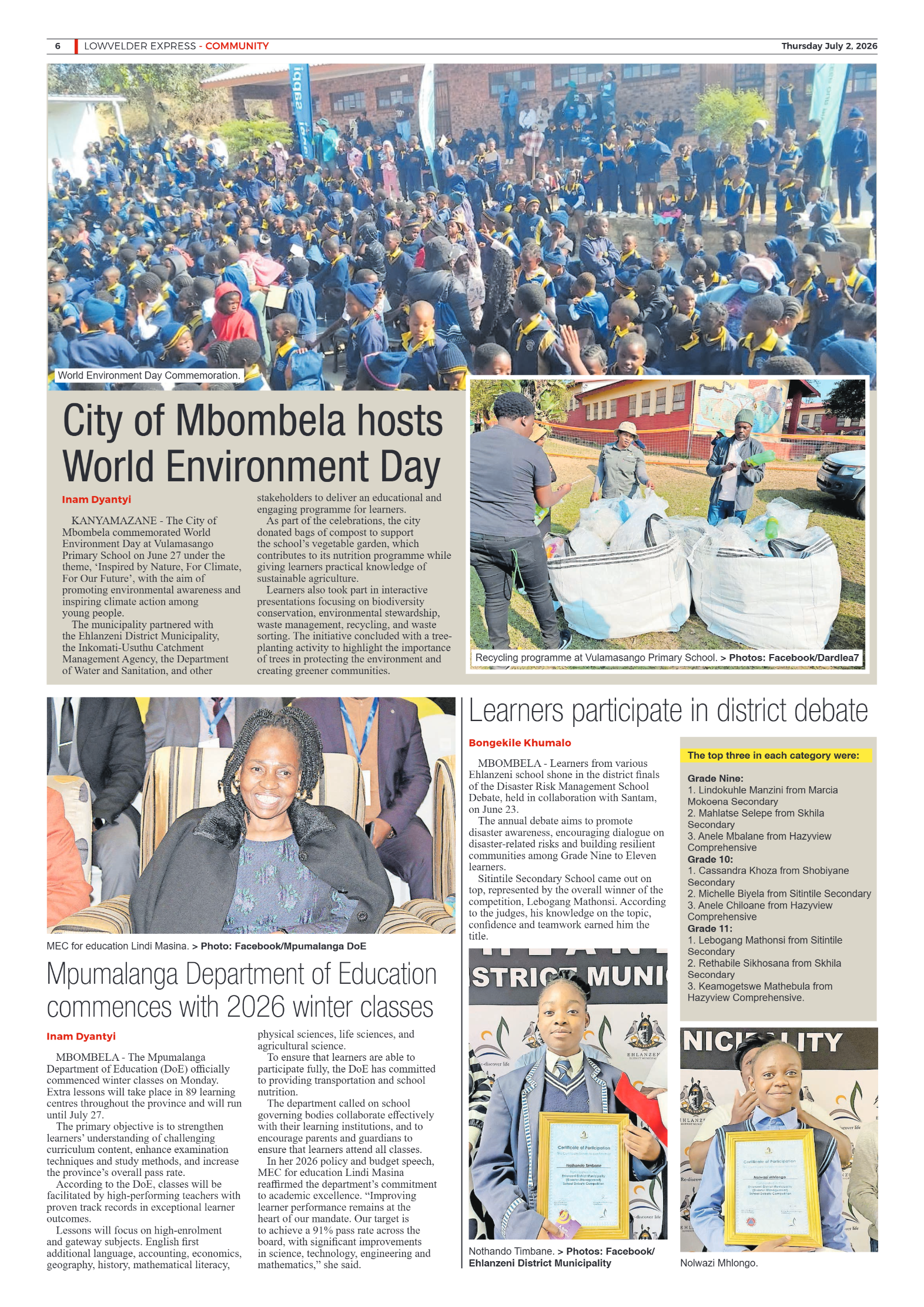Lowvelder Express 02 July 2026 page 6