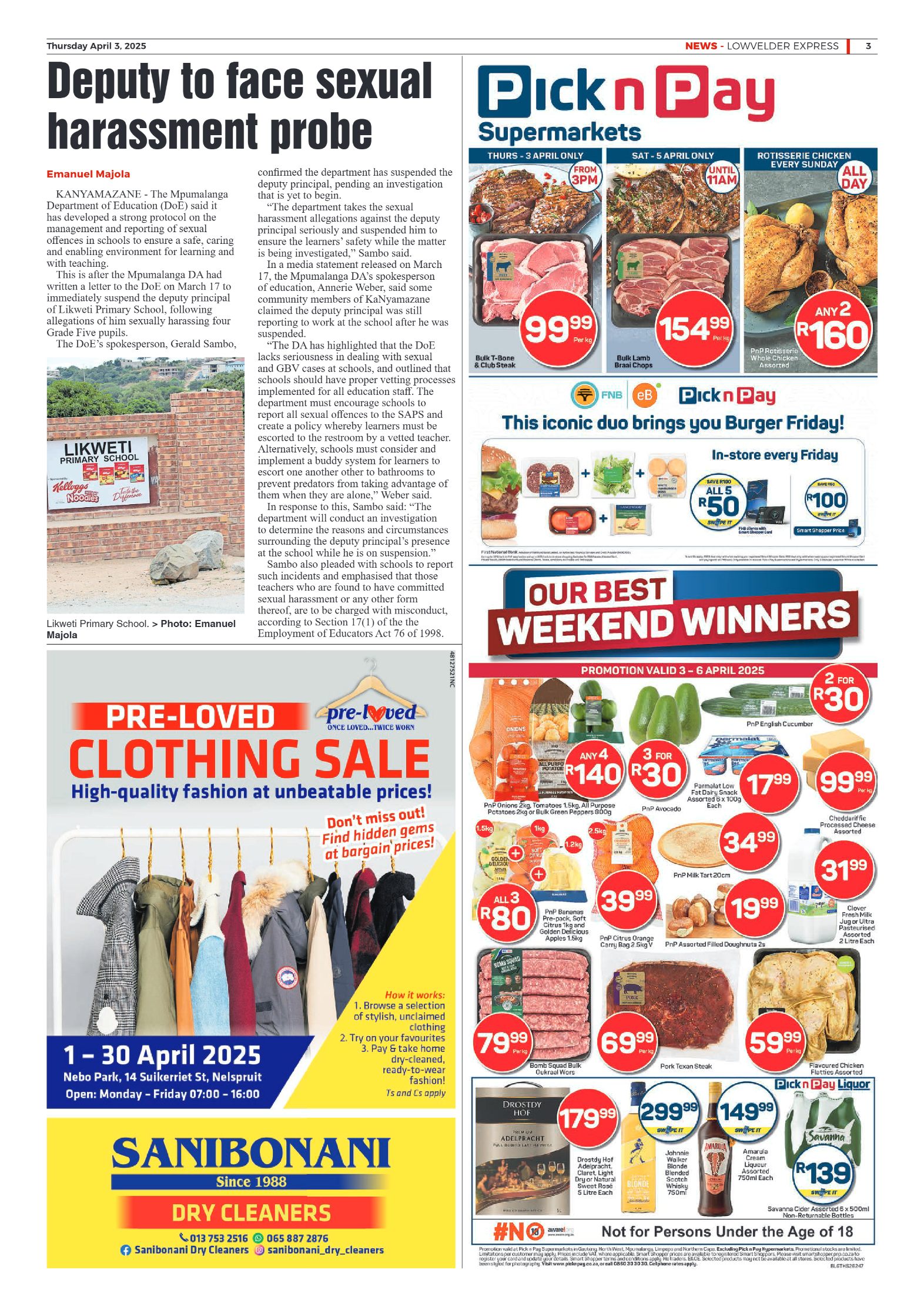 Lowvelder Express 03 April 2025 page 3