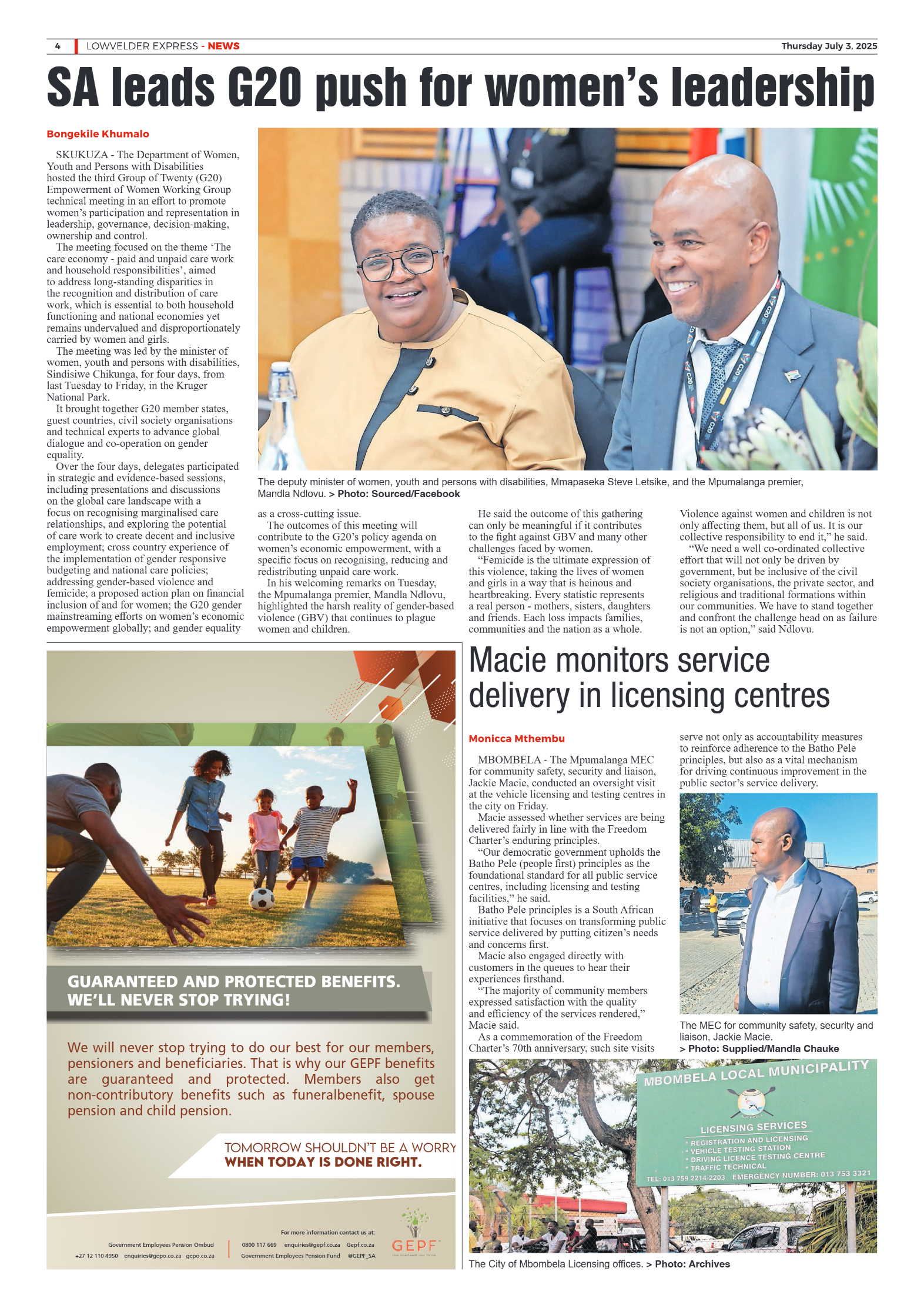 Lowvelder Express 03 July 2025 page 4