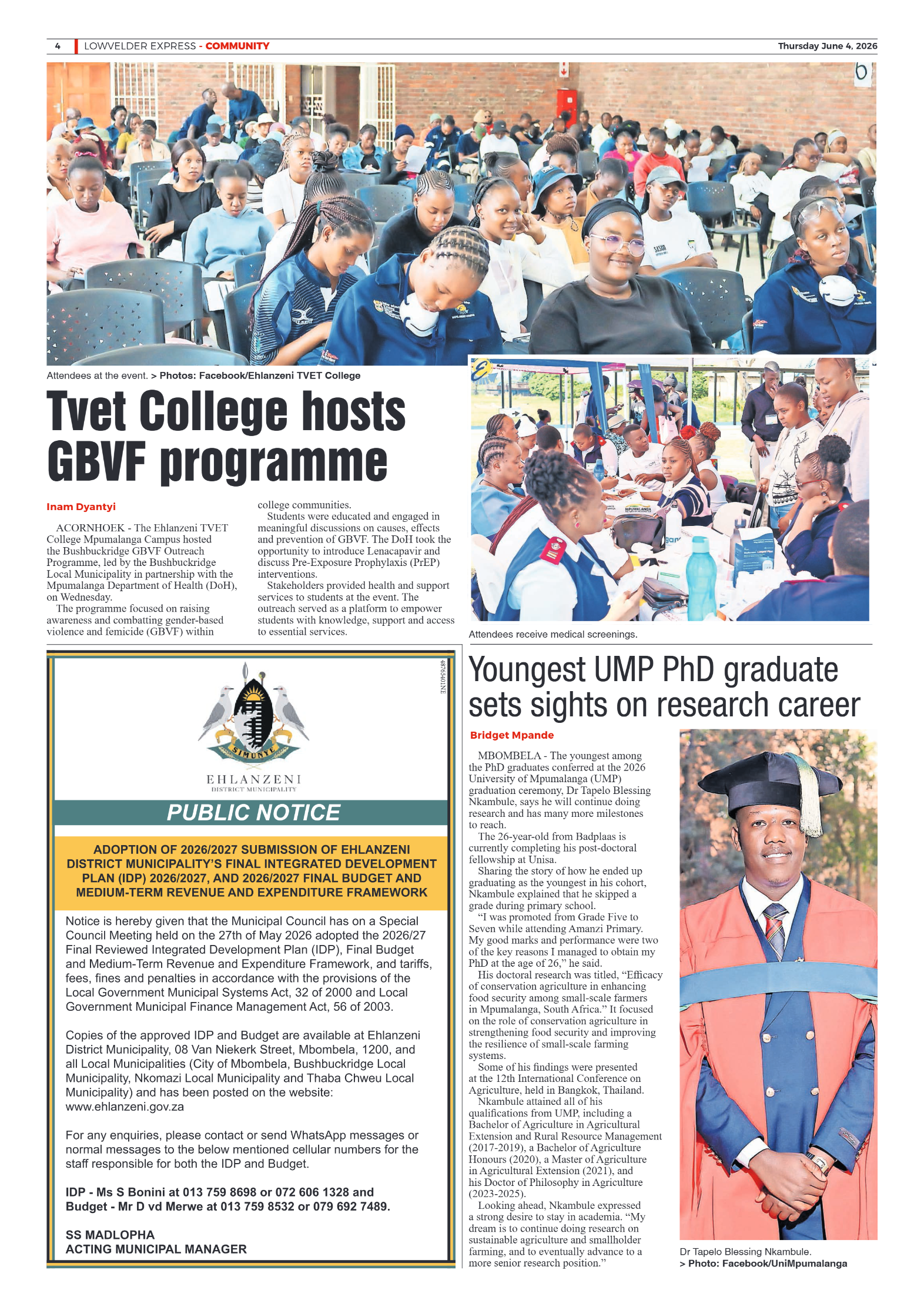 Lowvelder Express 4 June 2026 page 4
