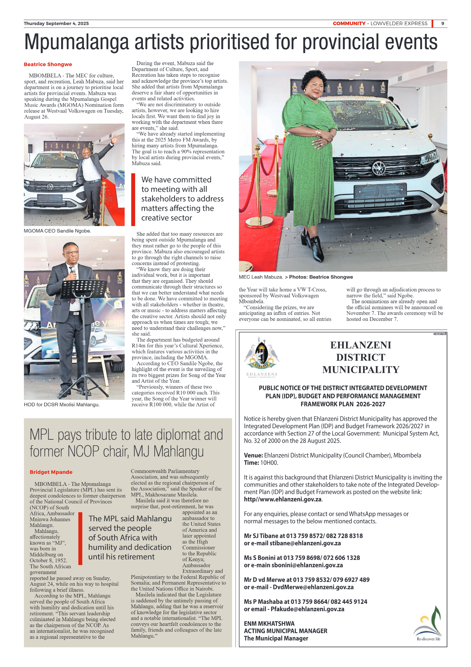 Lowvelder Express 04 September 2025 page 9