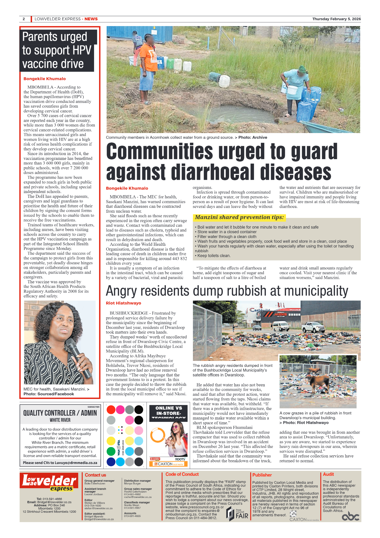 Lowvelder Express 05 February 2026 page 2