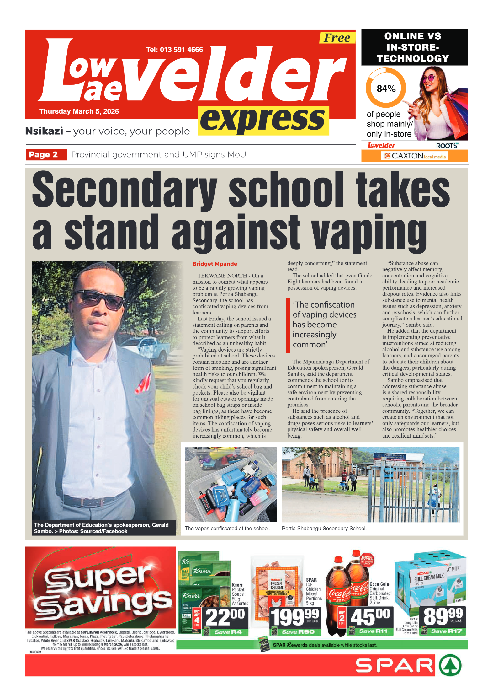 Lowvelder Express 5 March 2026 page 1