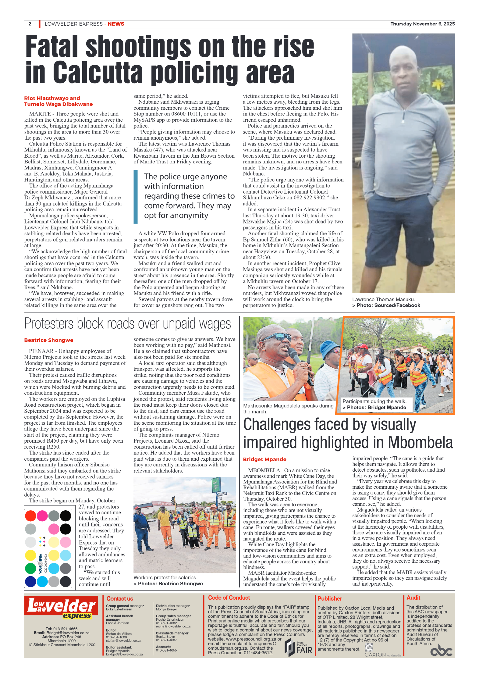 Lowvelder Express 06 November 2025 page 2