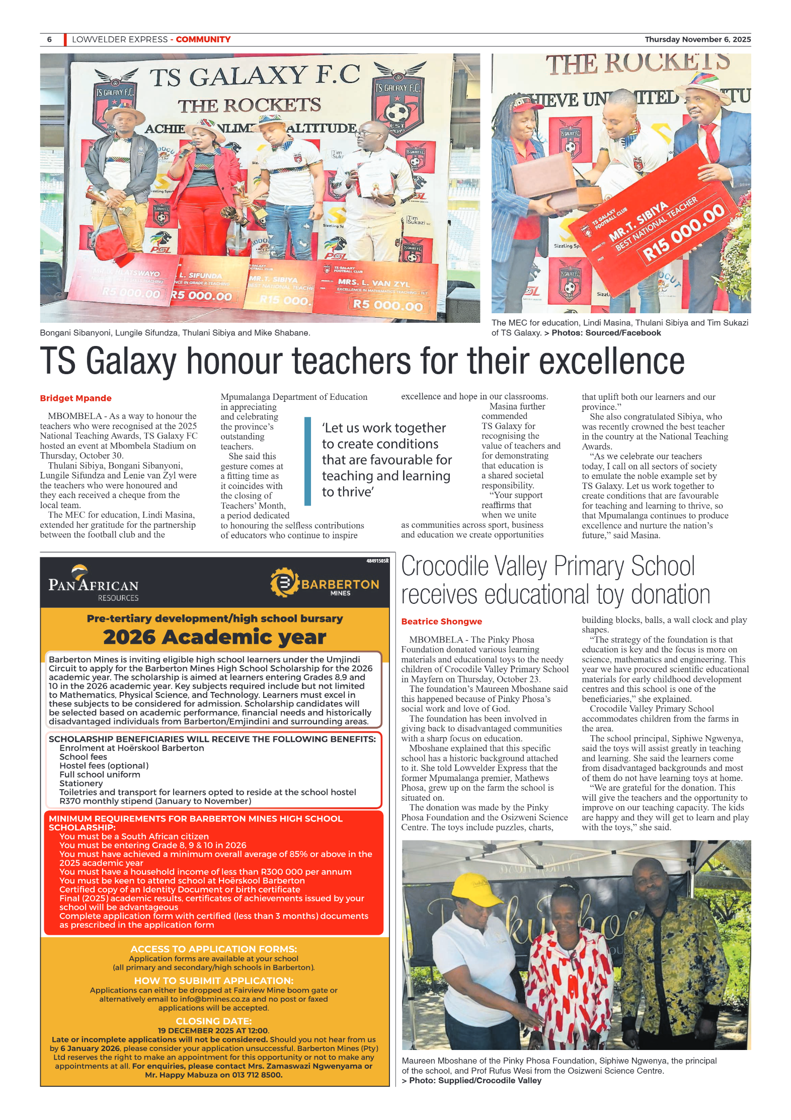 Lowvelder Express 06 November 2025 page 6