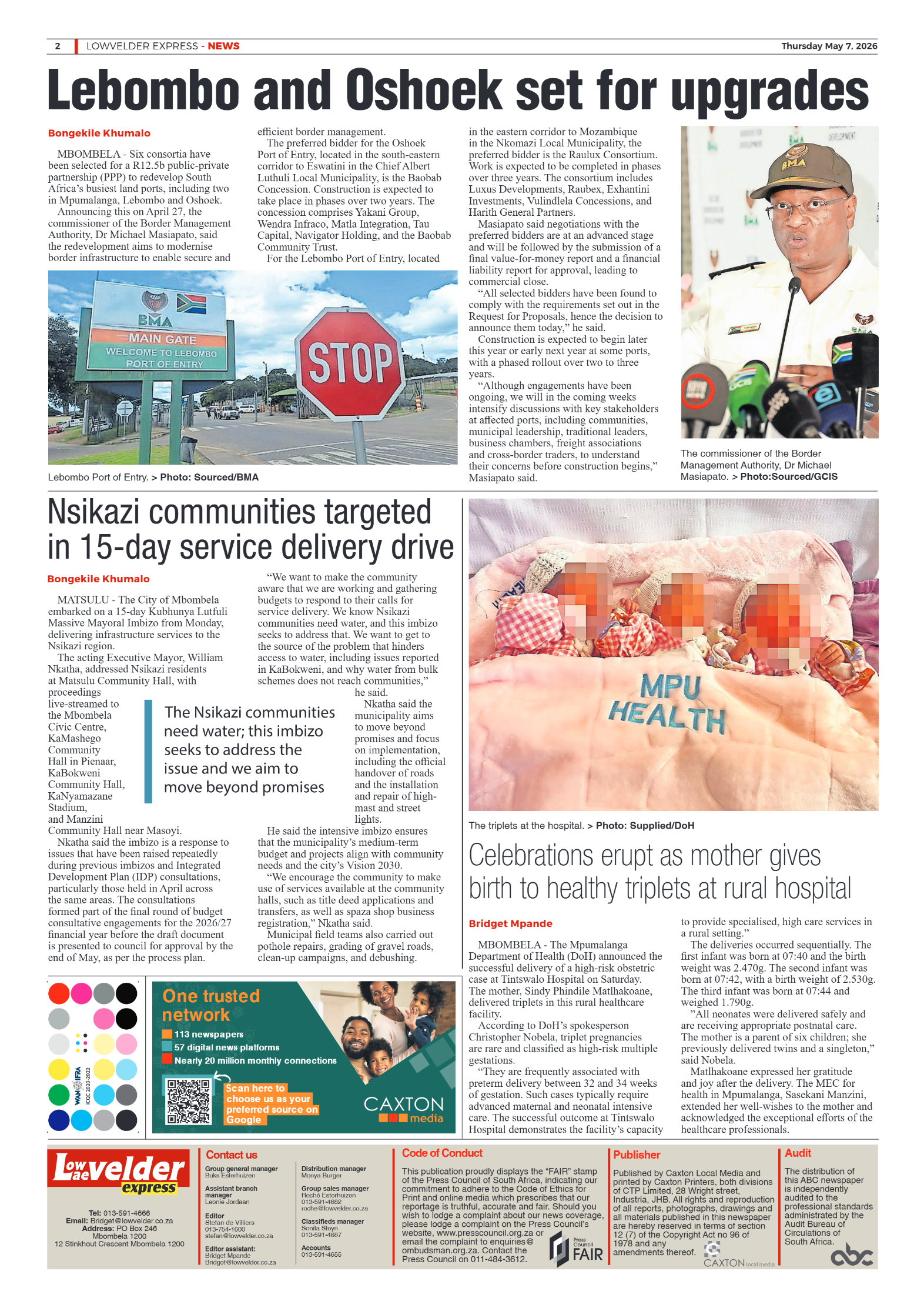 Lowvelder Express 07 May 2026 page 2