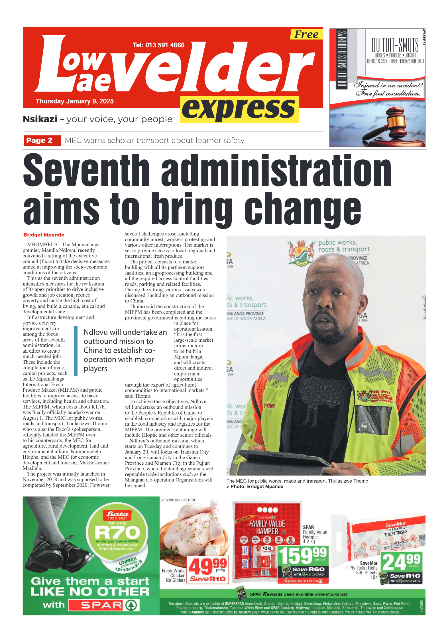 Lowvelder Express 09 January 2025 page 1
