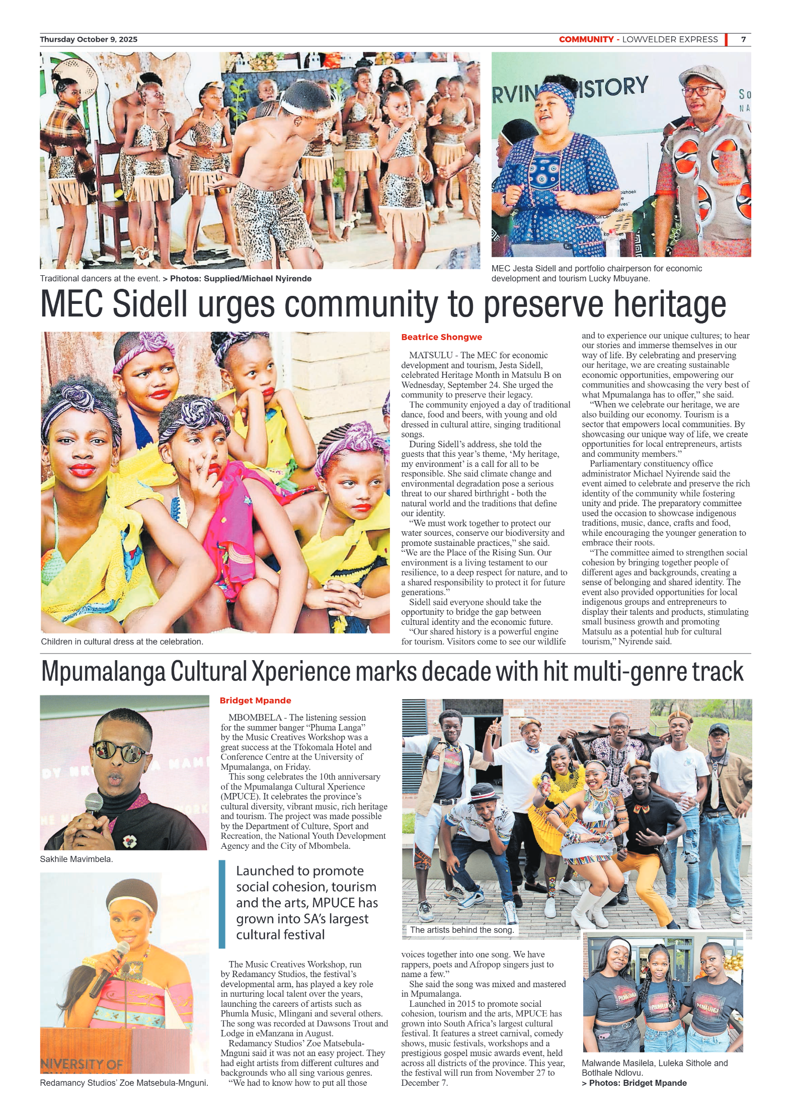 Lowvelder Express 09 October 2025 page 7