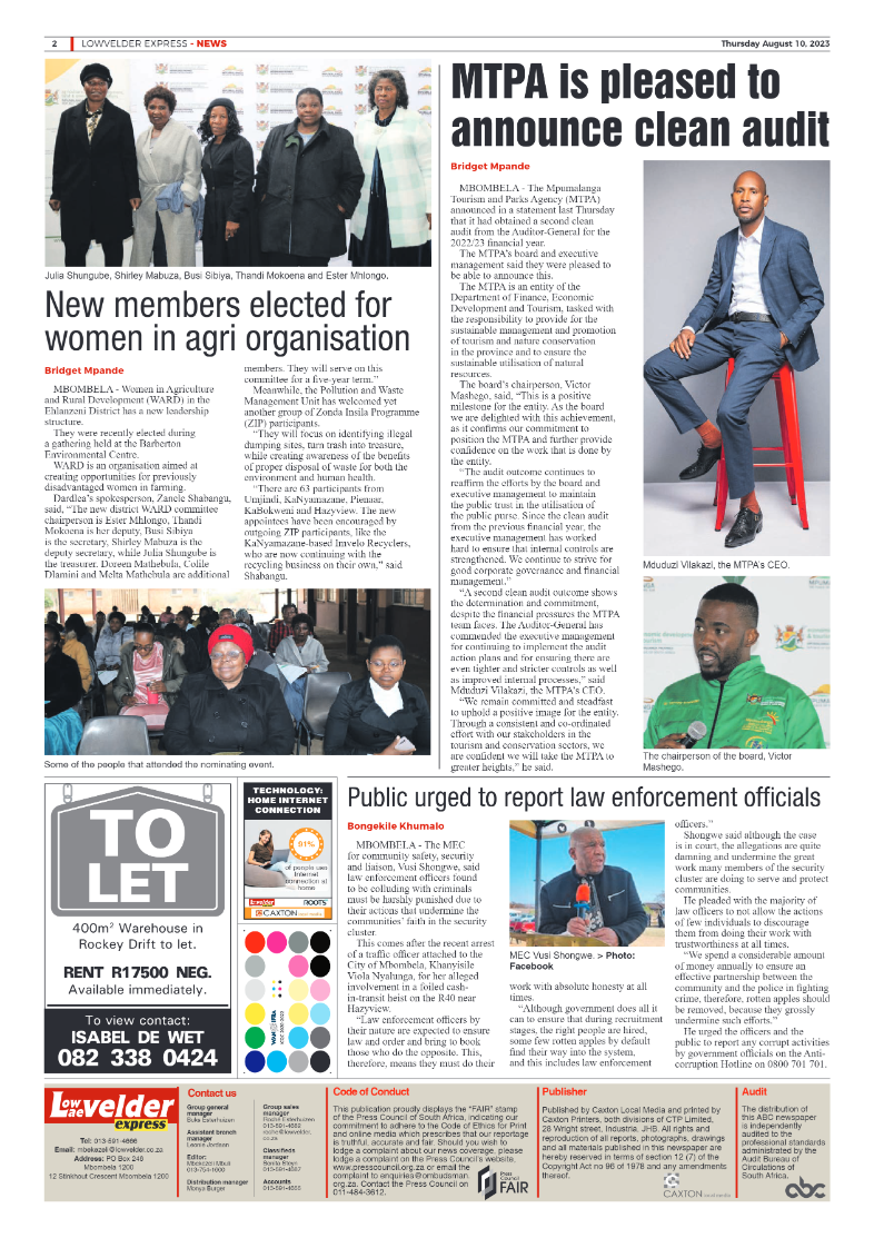 Lowvelder Express 10 August 2023 page 2