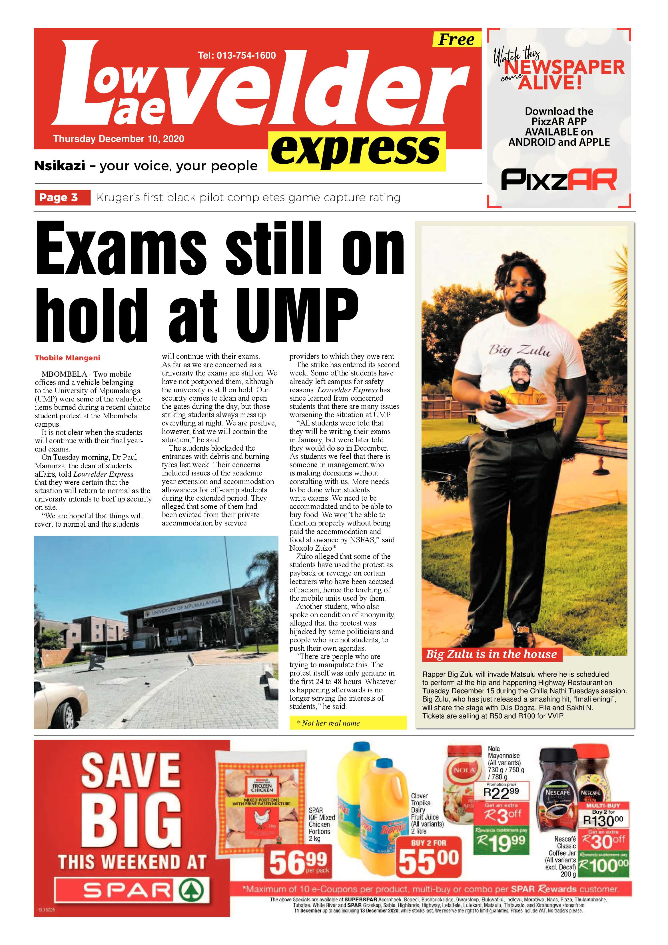 Lowvelder Express 10 December 2020 page 1