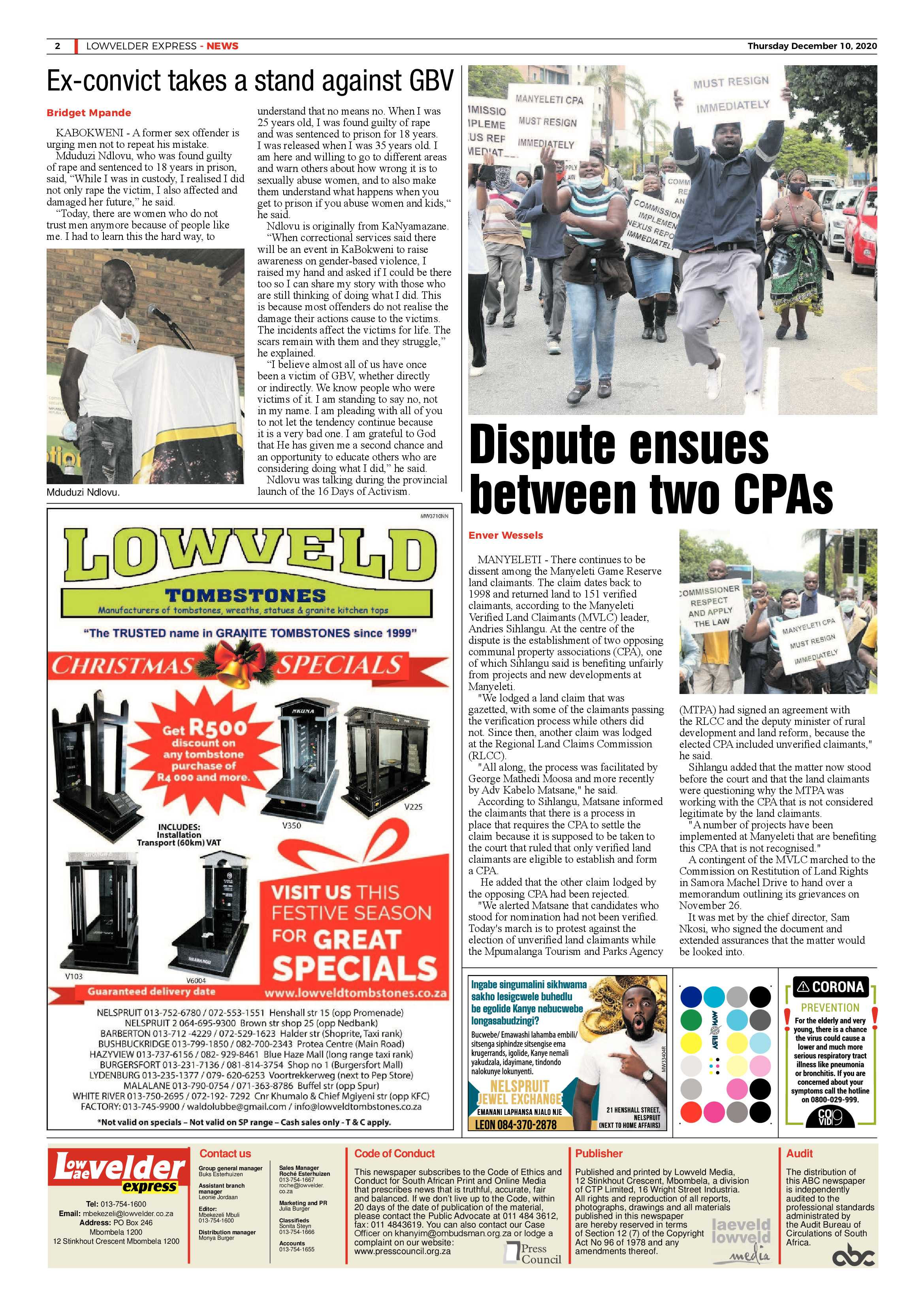 Lowvelder Express 10 December 2020 page 2