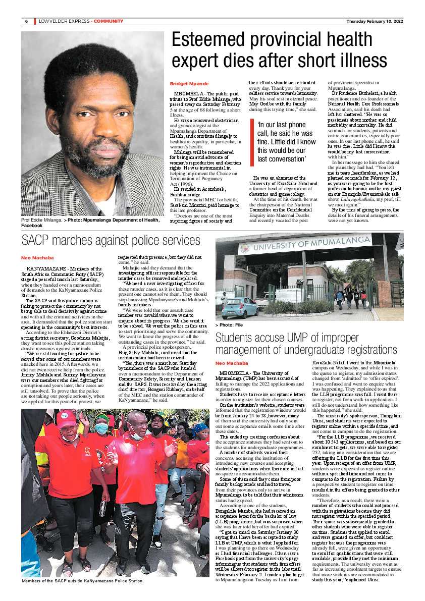 Lowvelder Express 10 February 2022 page 6