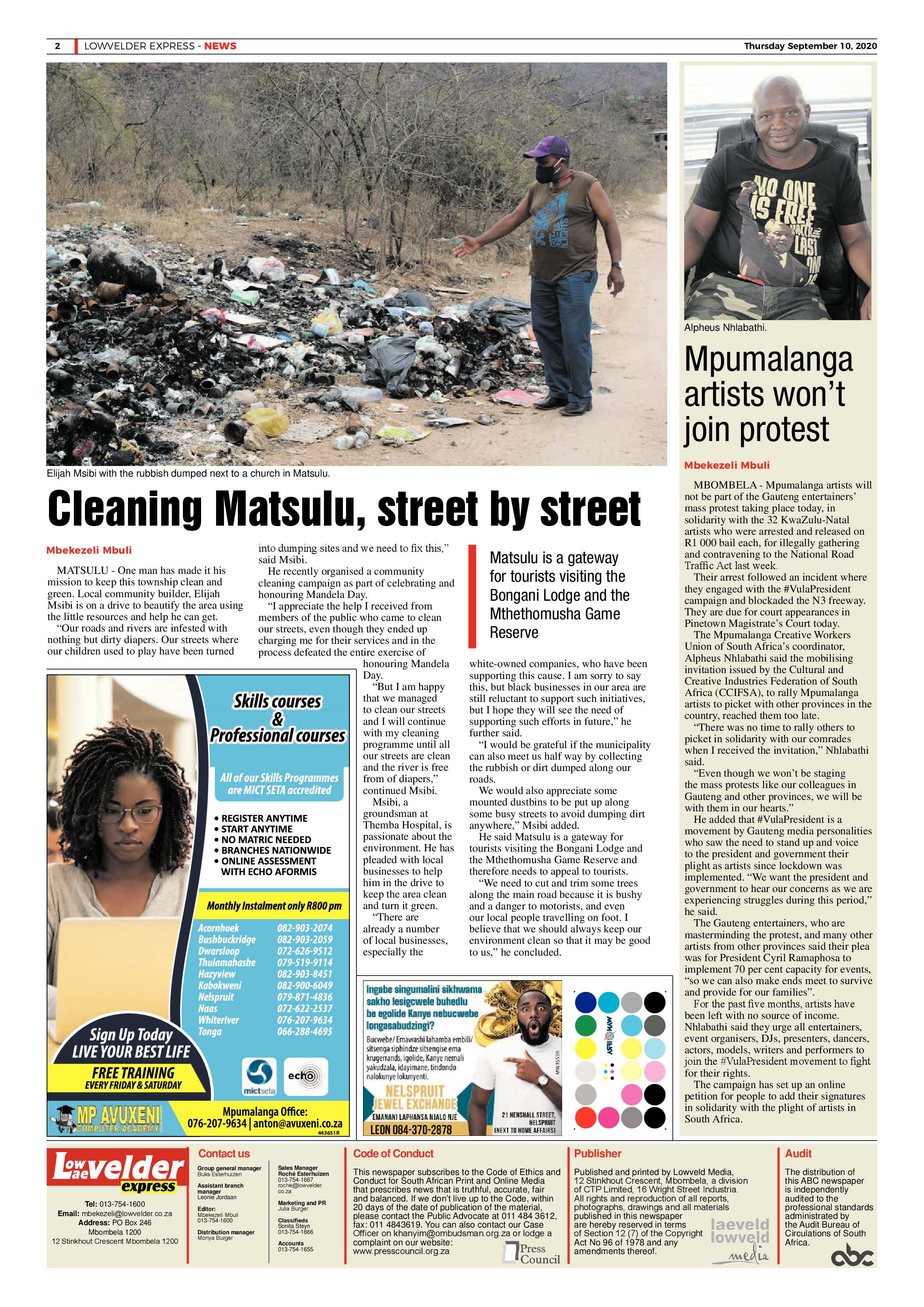 Lowvelder Express 10 September 2020 page 2