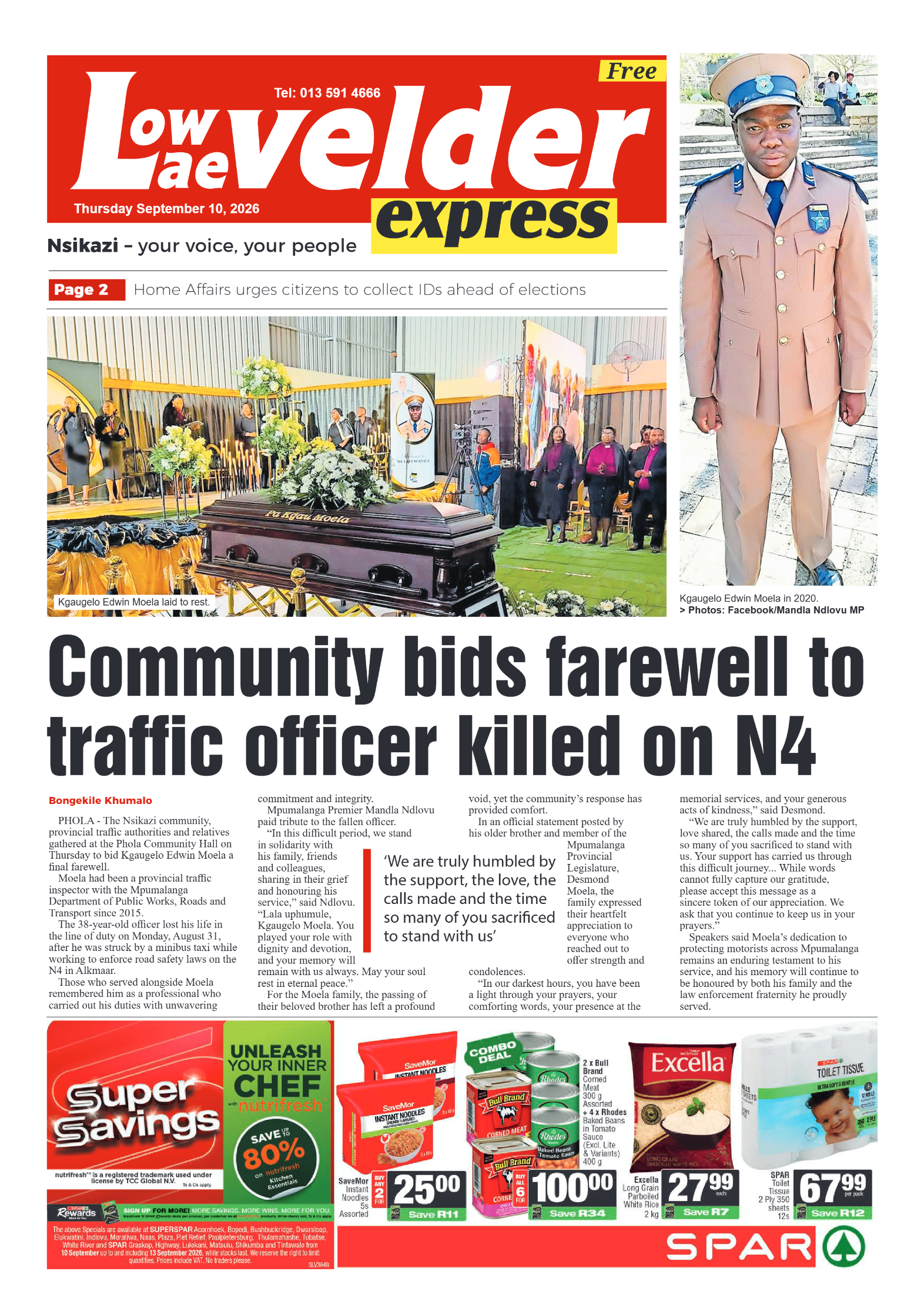 Lowvelder Express 10 September 2026 page 1