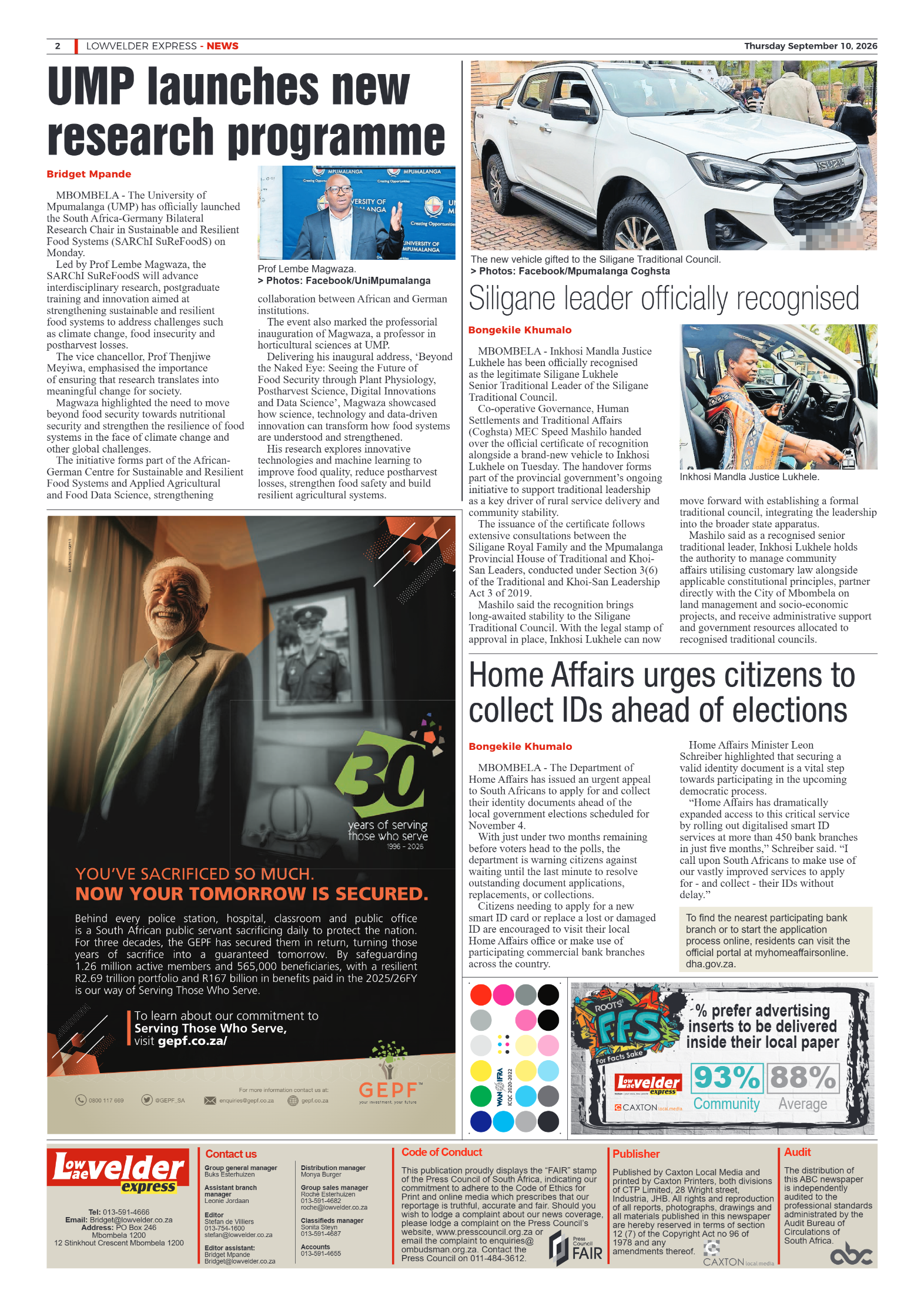 Lowvelder Express 10 September 2026 page 2
