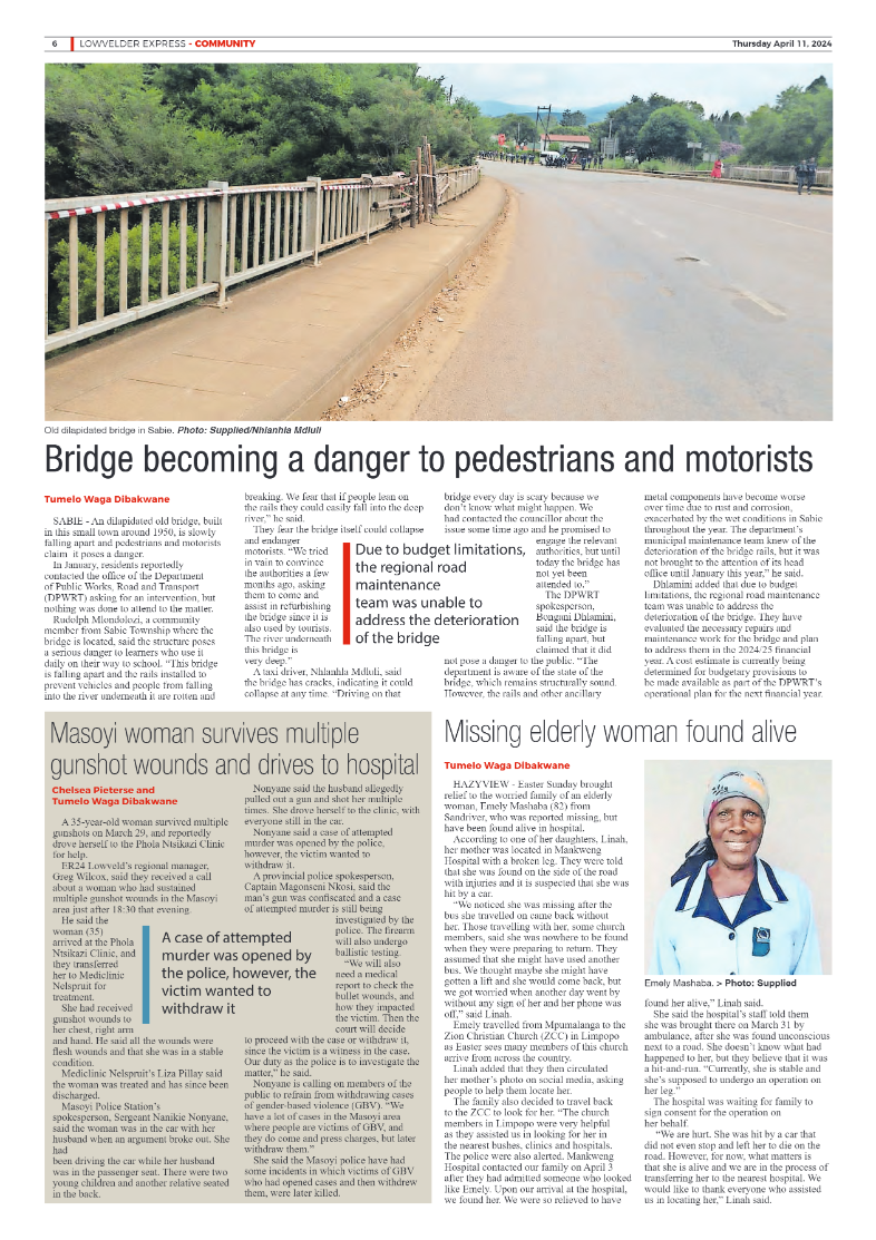Lowvelder Express 11 April 2024 page 6