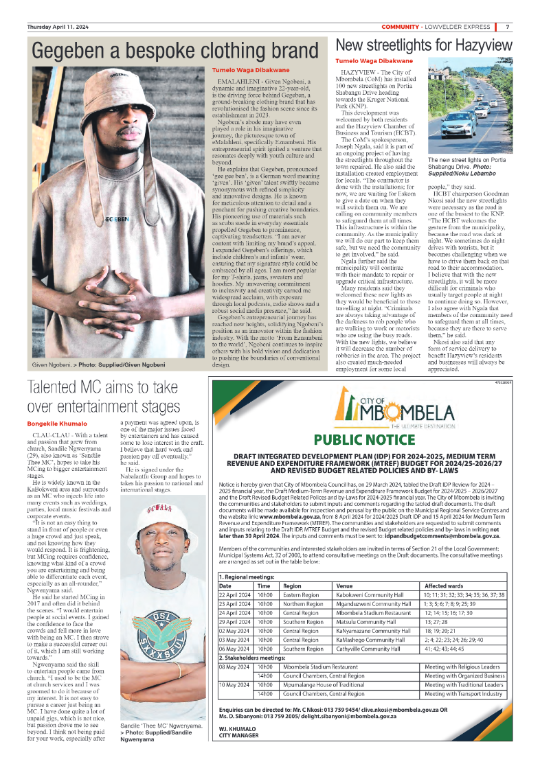 Lowvelder Express 11 April 2024 page 7