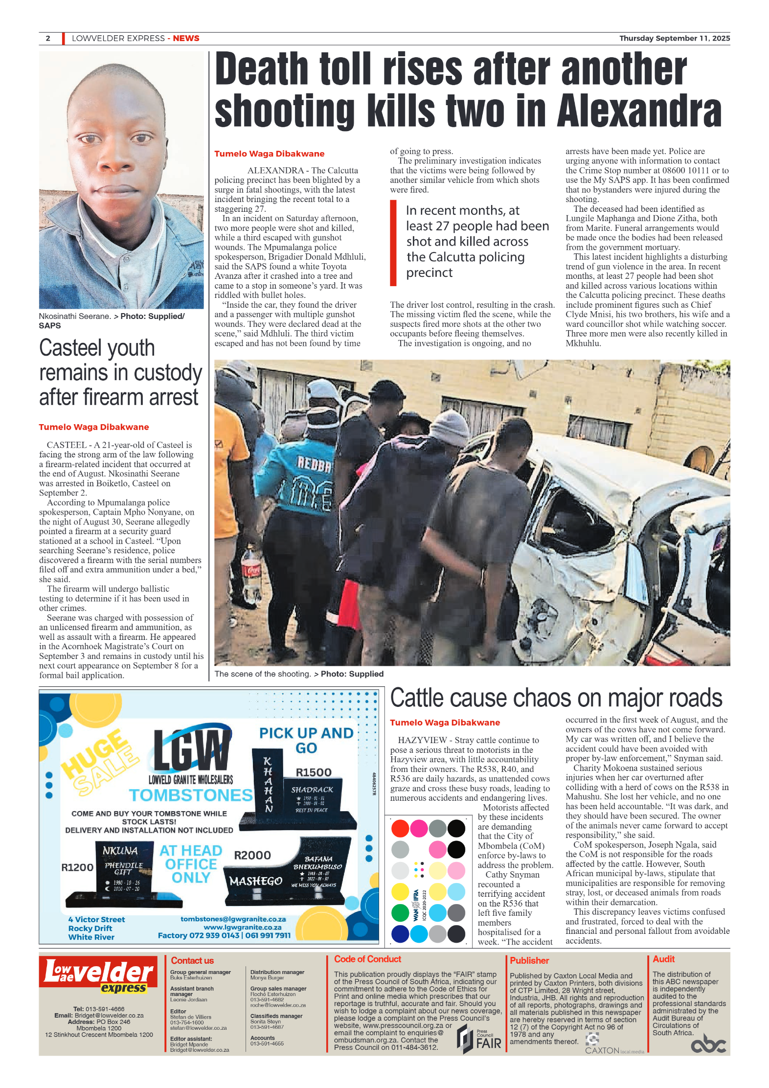 Lowvelder Express 11 September 2025 page 2