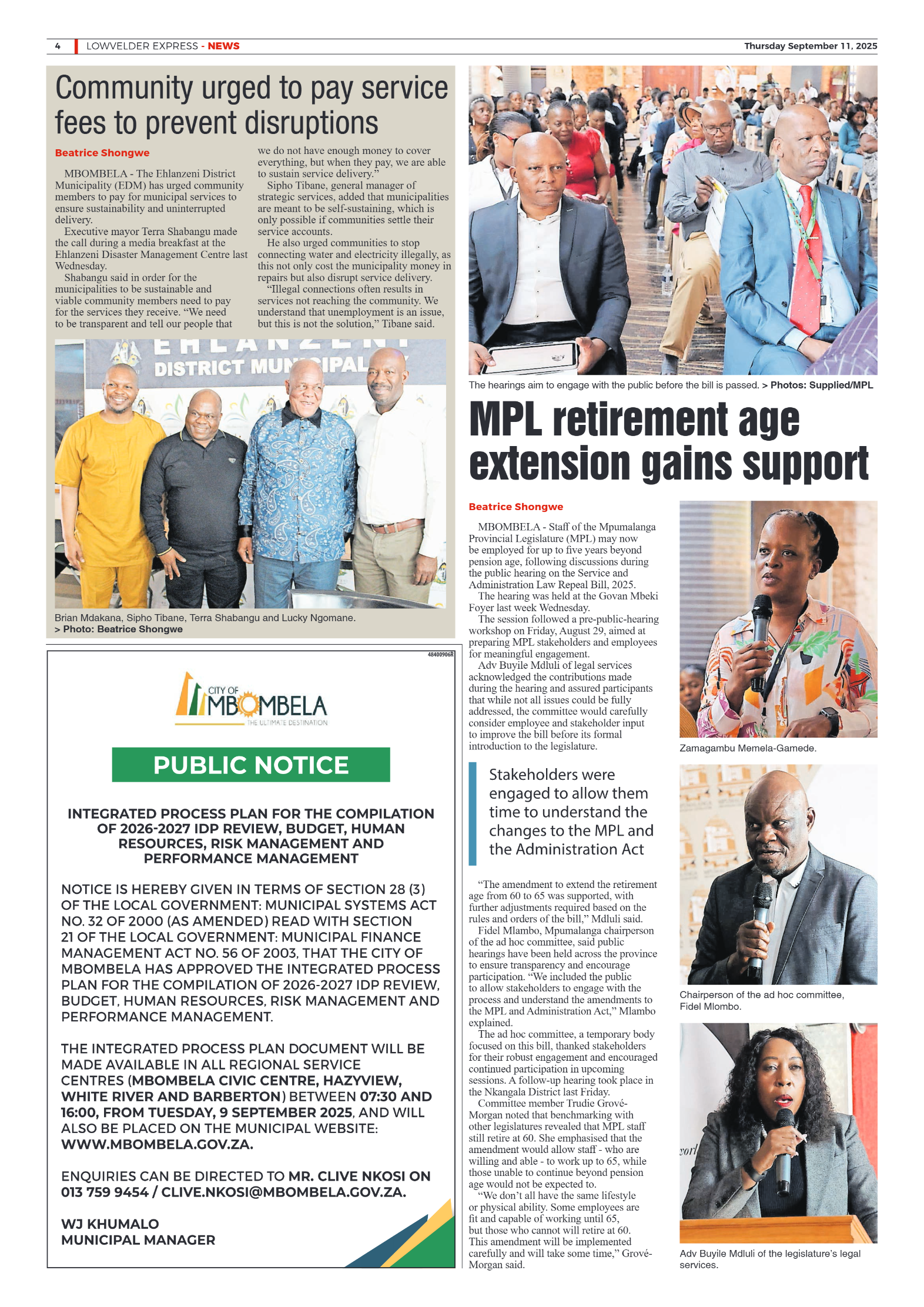 Lowvelder Express 11 September 2025 page 4