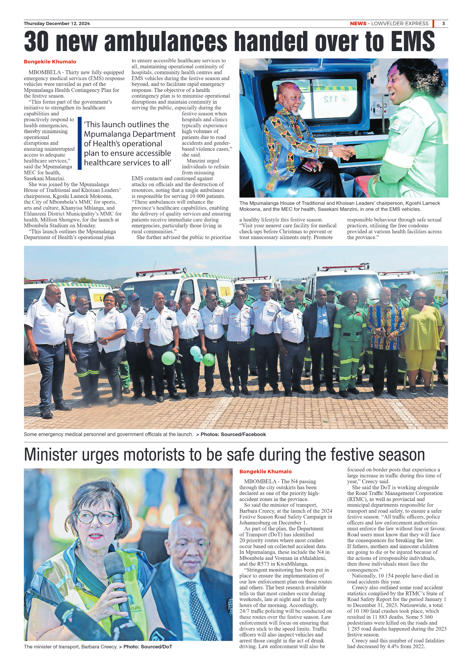 Lowvelder Express 12 December 2024 page 3