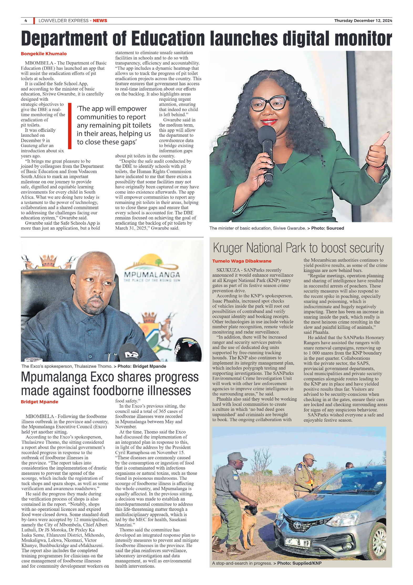 Lowvelder Express 12 December 2024 page 4